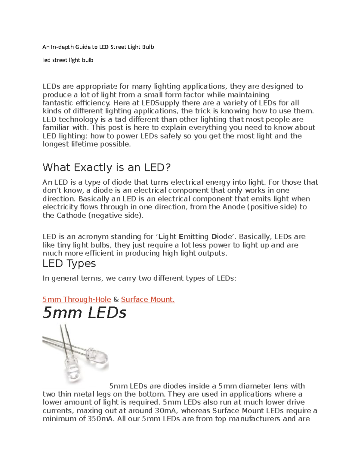 An Indepth Guide to LED Street Light Bulb Here at LEDSupply there