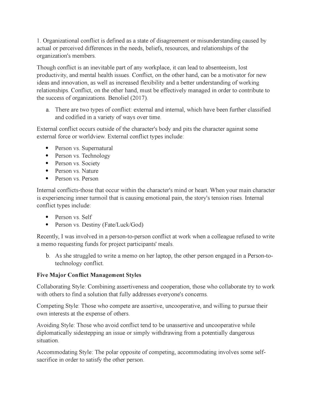 discussion-unit5-organizational-conflict-external-conflict-internal