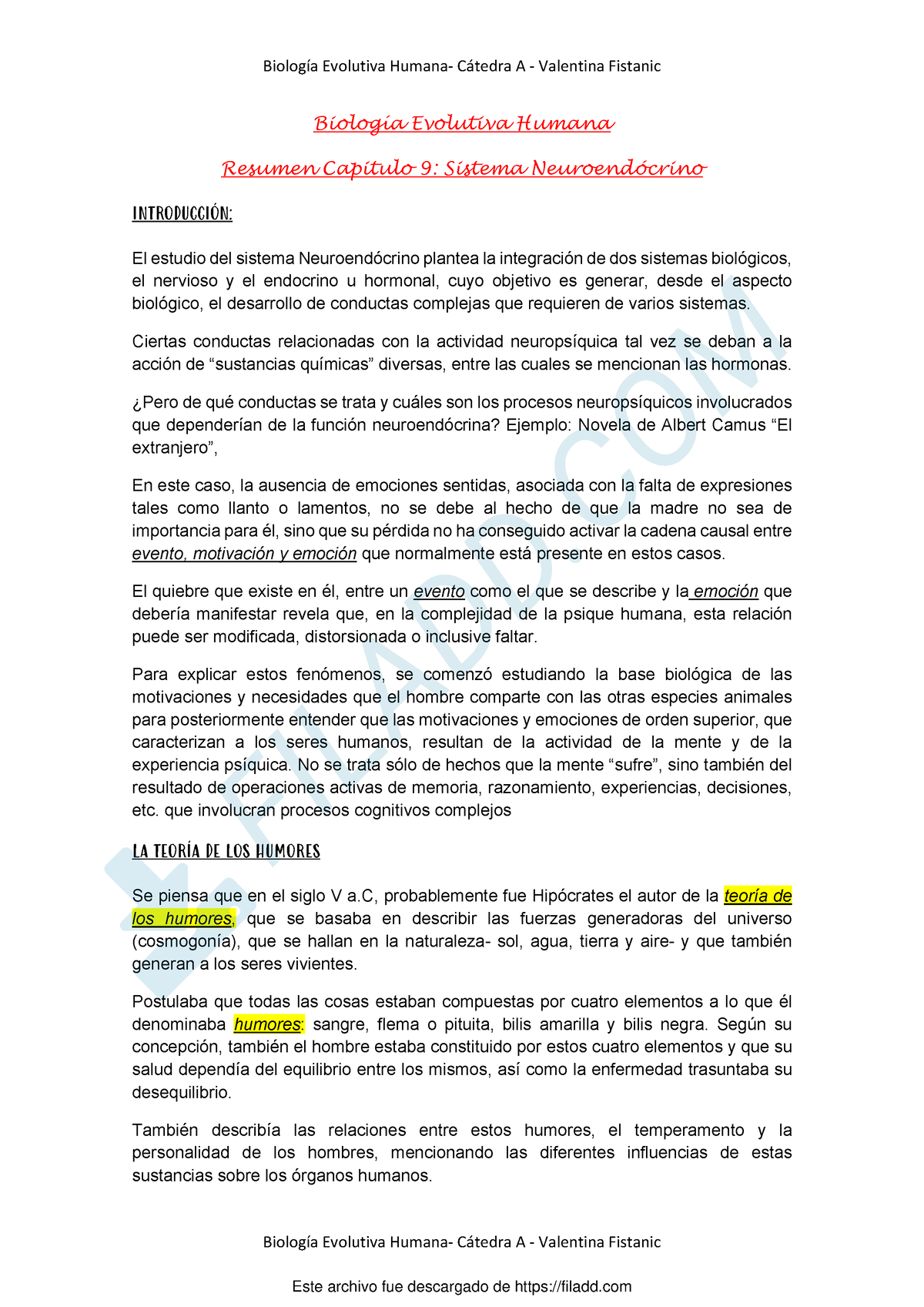 Biologia Capitulo 9 Ssitema Neuroendocrino 1 - Biología Evolutiva ...