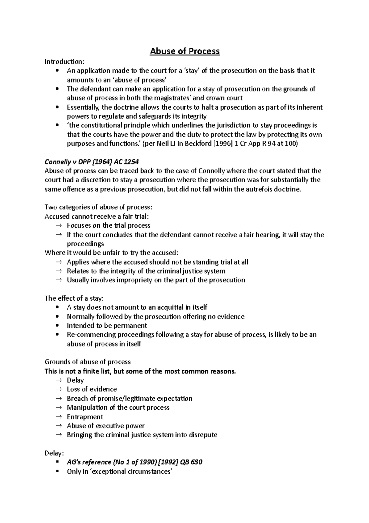 Abuse Of Process Week 4 Abuse Of Process Introduction An Application 