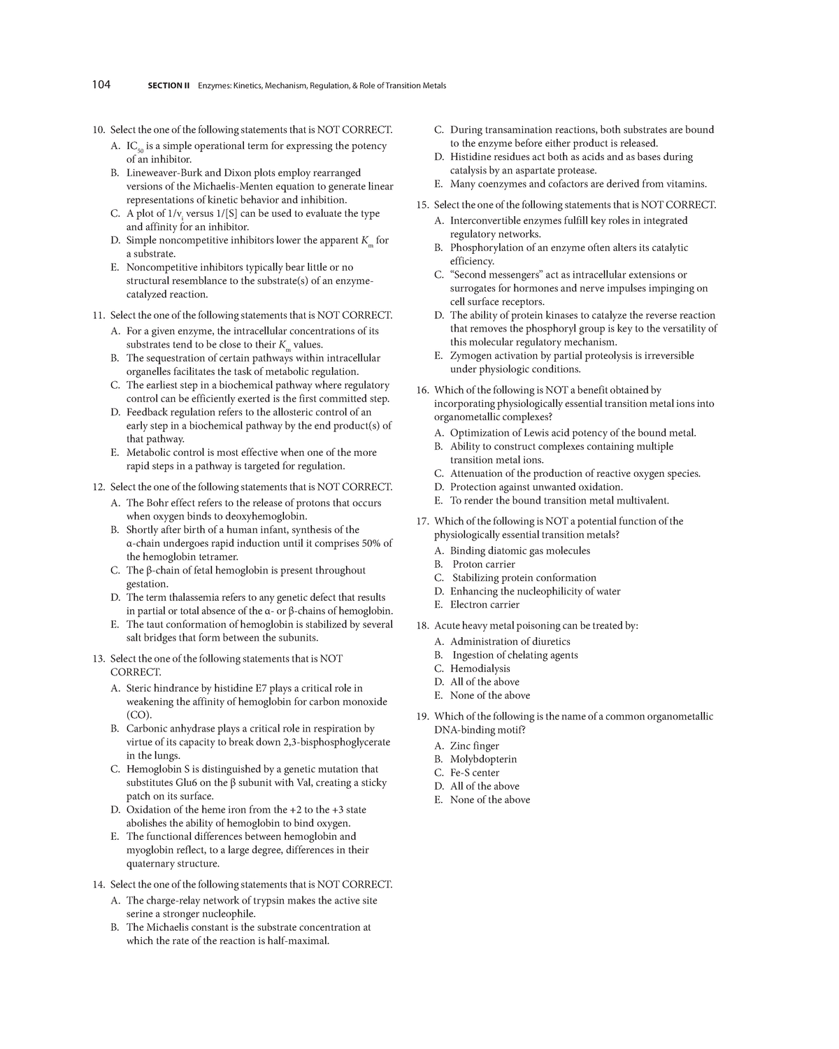 Biochemistry-2-39 - N/A - 104 SECTION II Enzymes: Kinetics, Mechanism ...