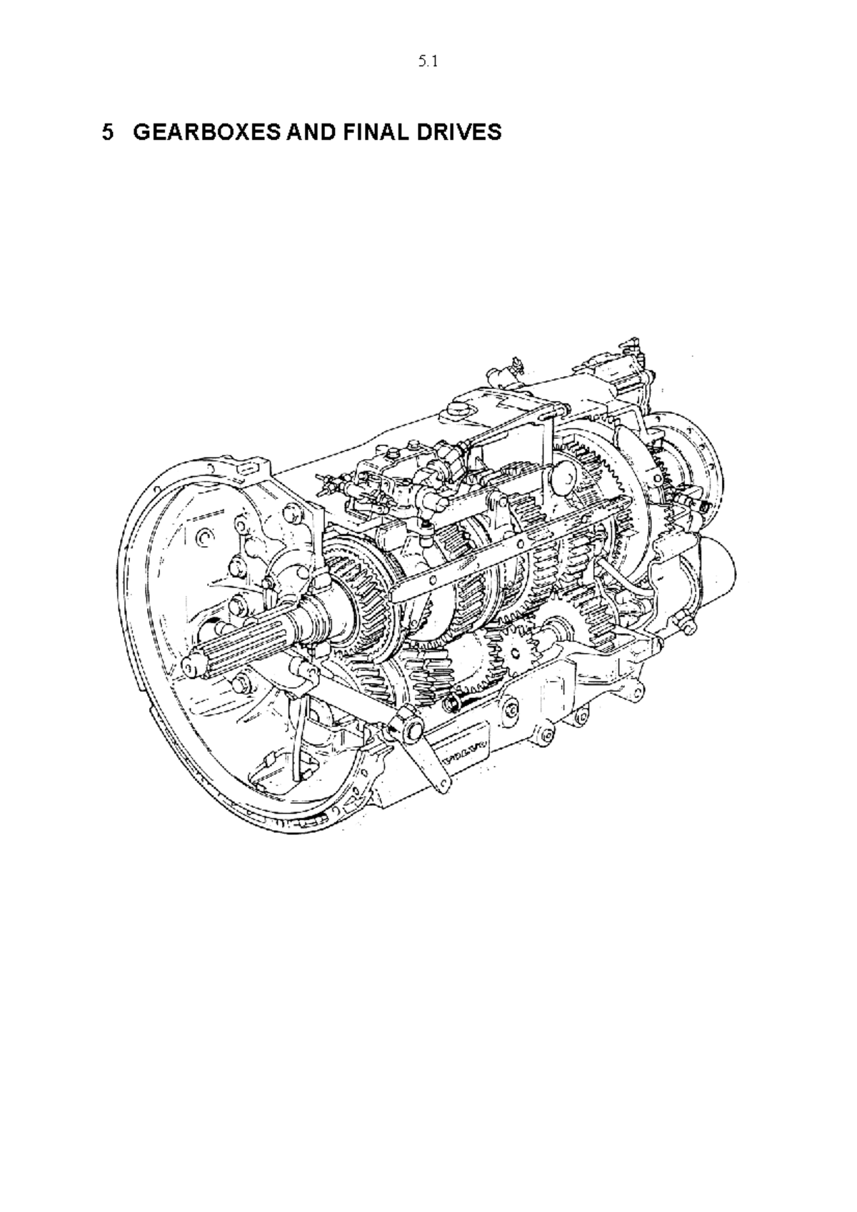 SD2222 Chapter 5 Transmission 5 GEARBOXES AND FINAL DRIVES 5 The
