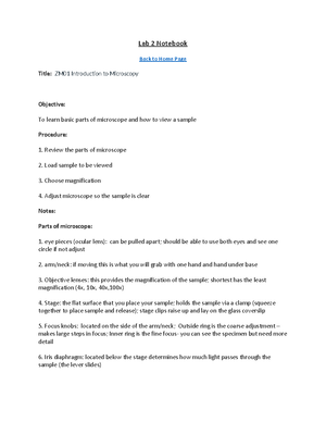 BIOD171 Microbiology Lab Notebook - Portage Learning BIO 171 ...