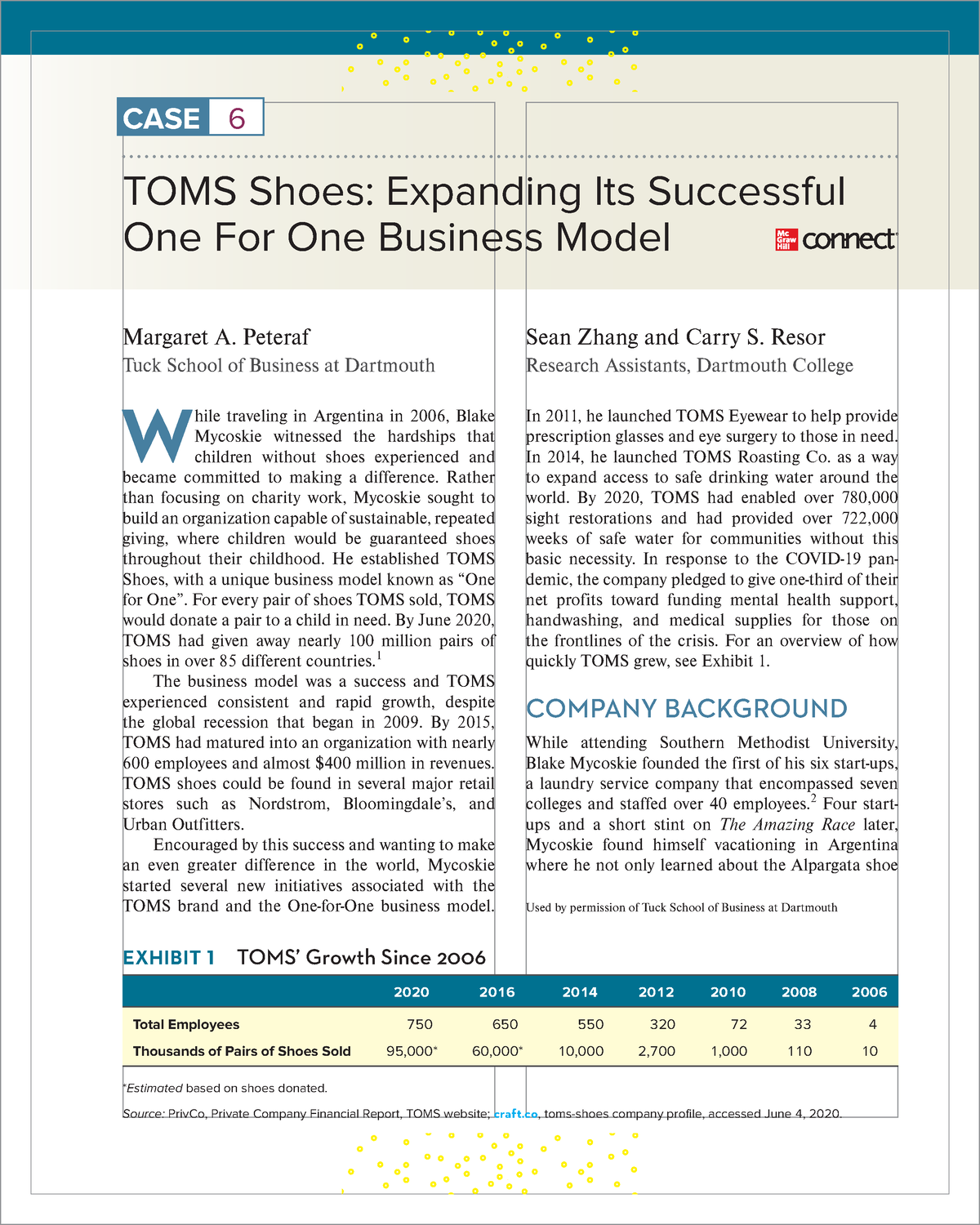 Case Study Toms Shoe - Abc - ® In 2011, He Launched TOMS Eyewear To ...