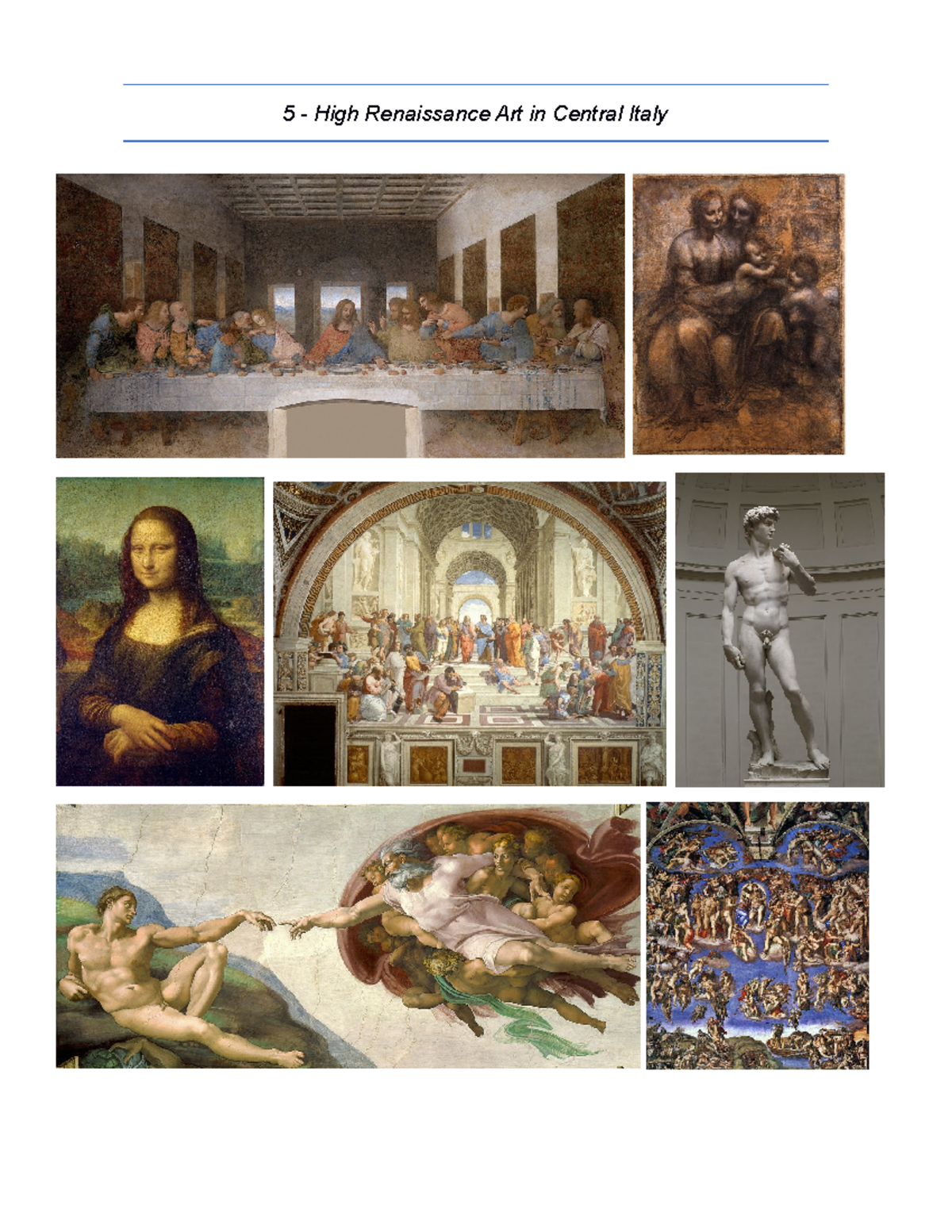 5 - High Renaissance Art in Central Italy - Key Terms Sfumato: the ...
