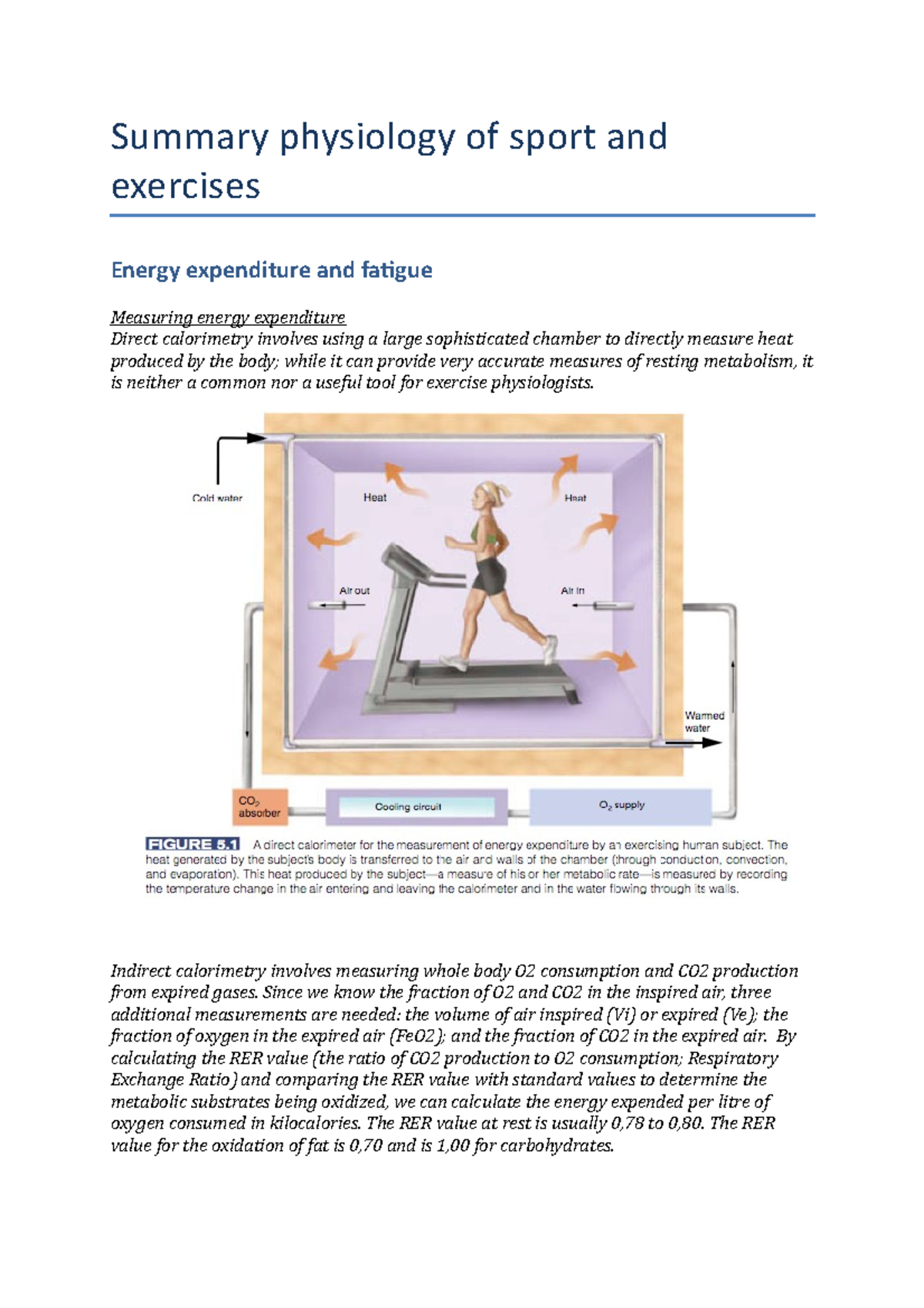 Summary Physiological aspects of sports and exercise - Summary ...