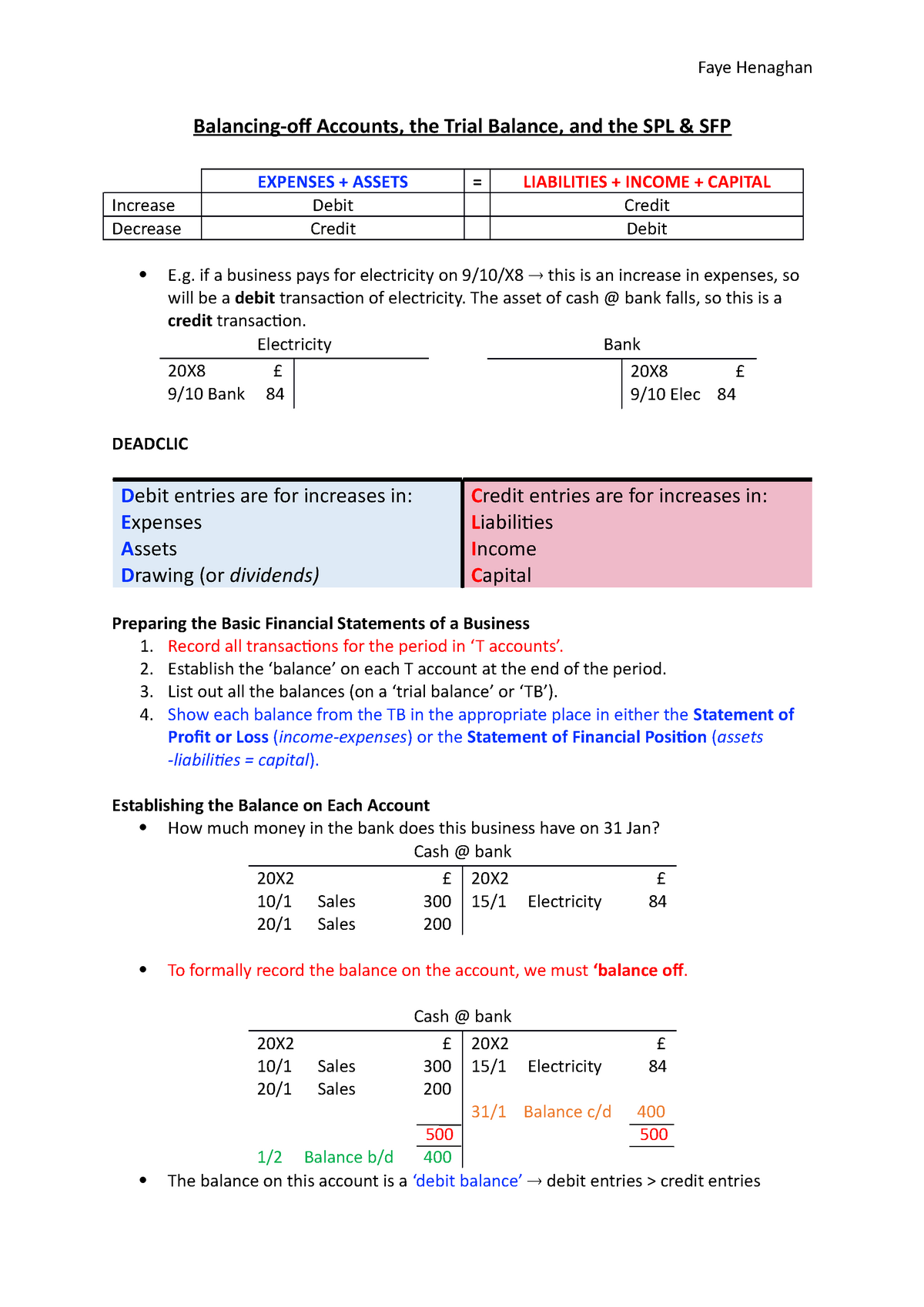 Balancing-off Accounts, TB, SPL, SFP - Balancing-off Accounts, The ...