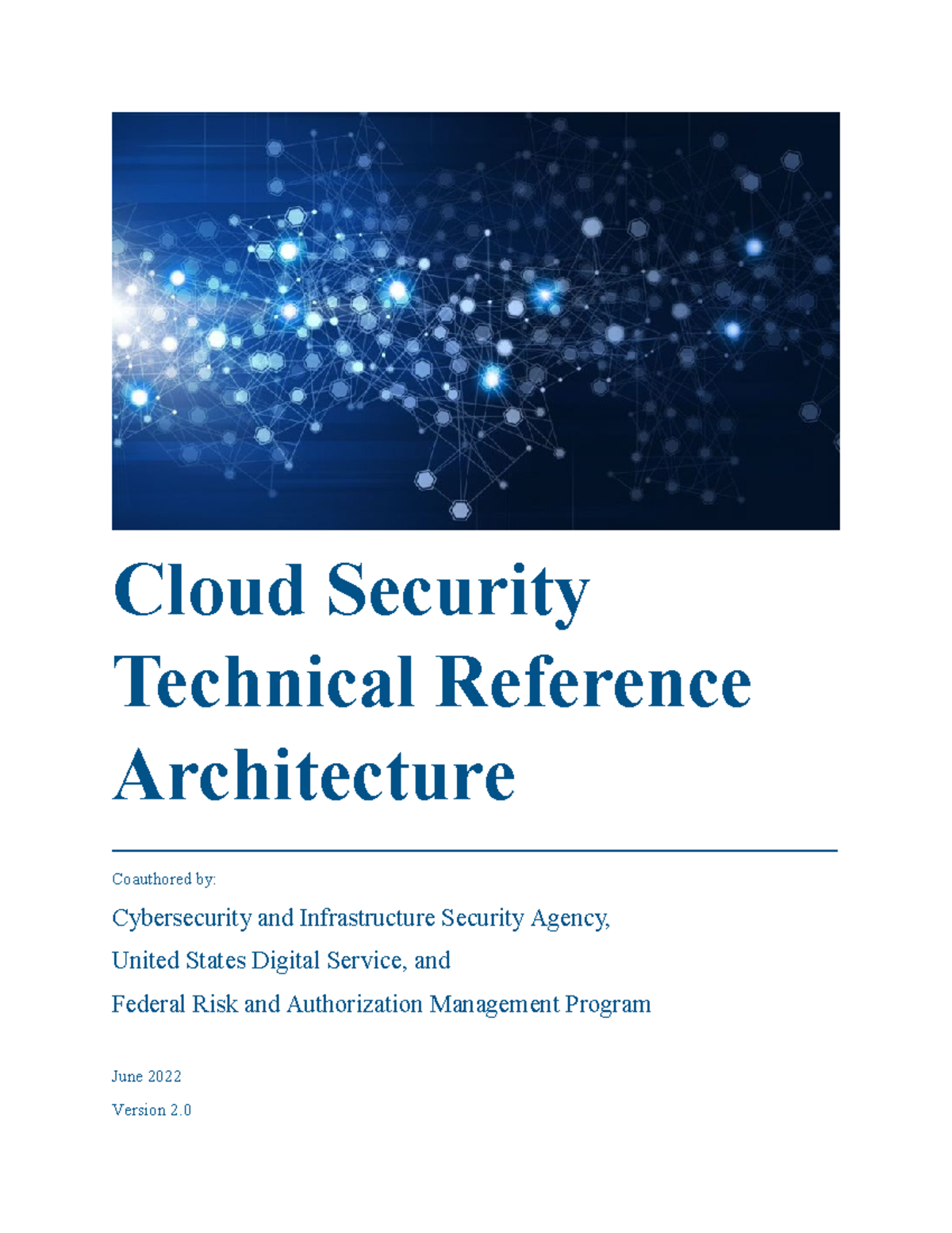 Cloud Security Technical Reference Architecture - Cloud Security ...