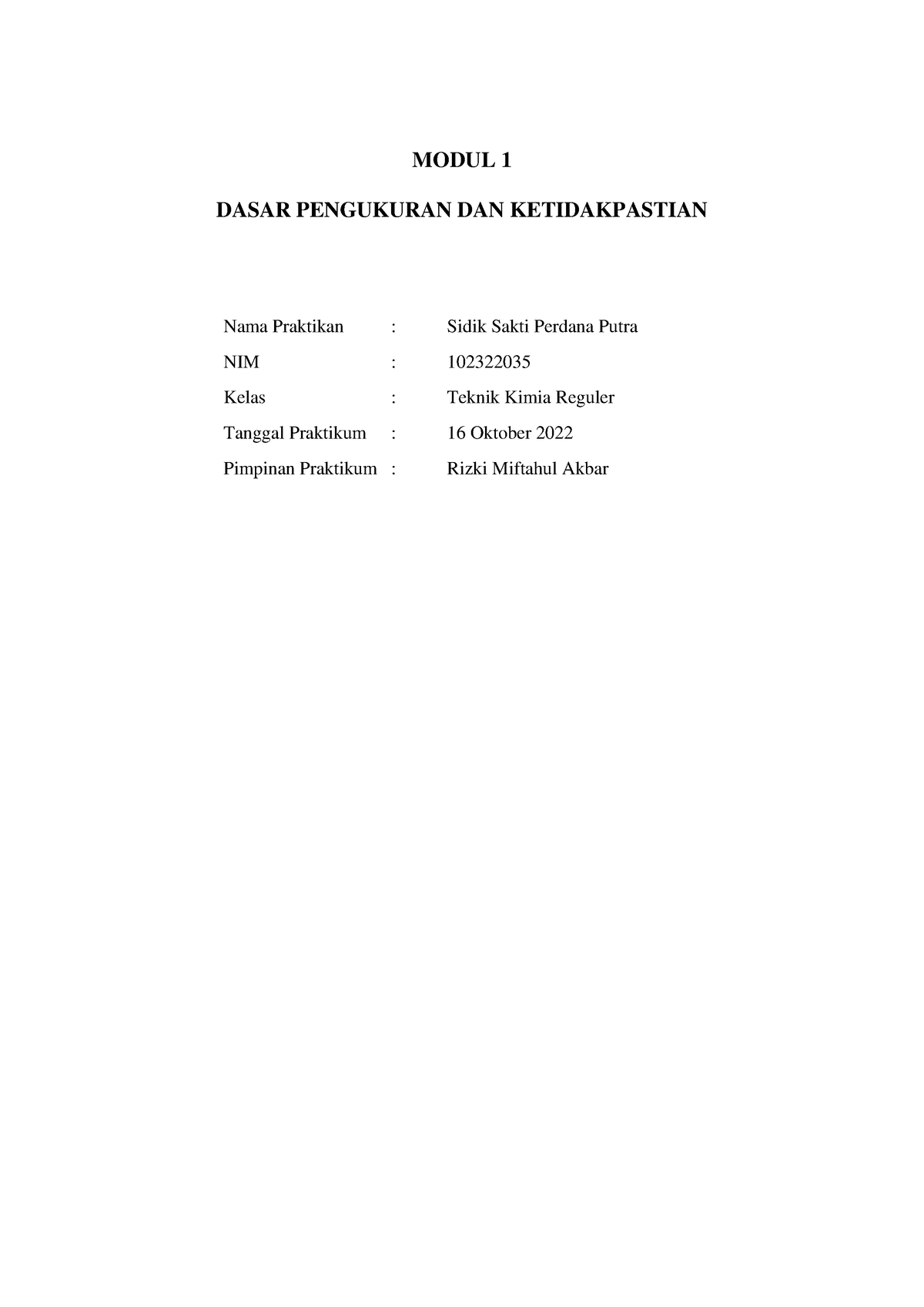 Praktikum Fisdas Modul 1 Sidik Sakti Perdana Putra - MODUL 1 DASAR ...