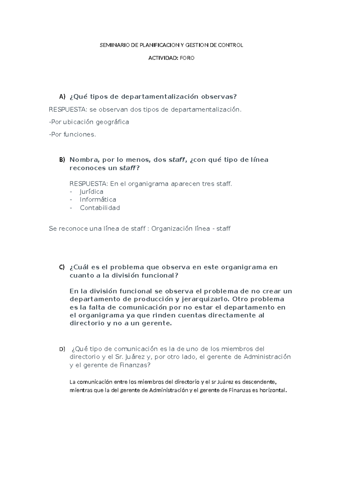 Seminario DE Planificacion Y Gestion DE Control - FORO - SEMINARIO DE ...