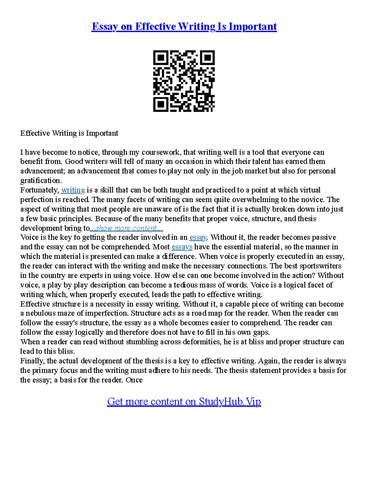 How To Write A Excellent Essay - Essay on Effective Writing Is ...