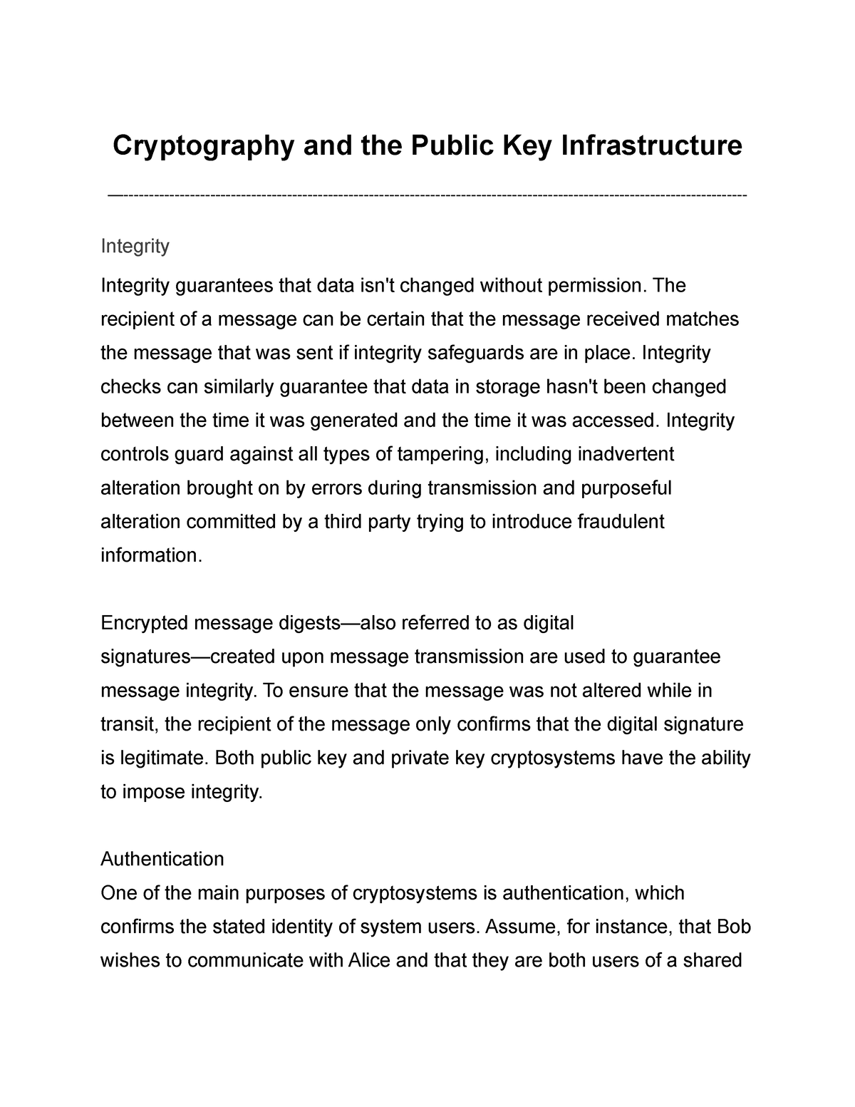 Chapter 7 - Cryptography And The Public Key Infrastructure - Pt ...