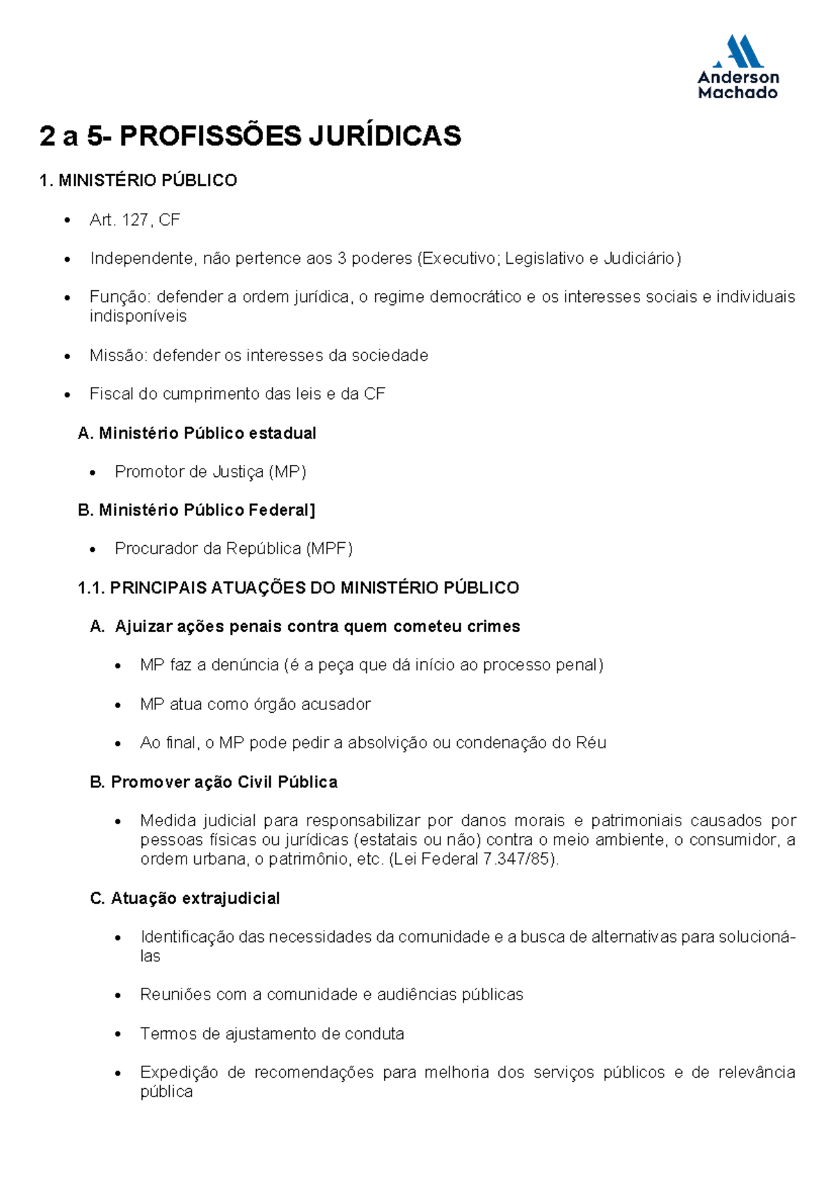 Caderno DE Prática Profissional DO Direito - Anderson Machado - 2 Parte ...