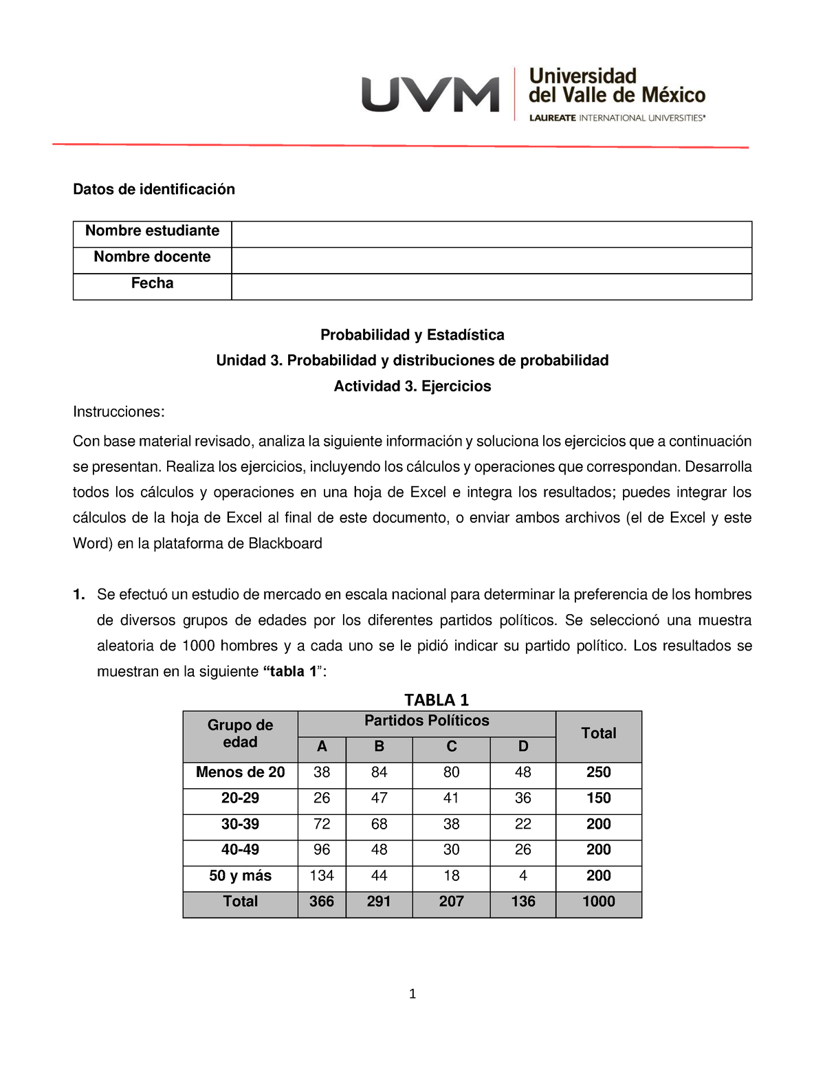 Unidad 3. Probabilidad Y Distribuciones De Probabilidad - Datos De ...