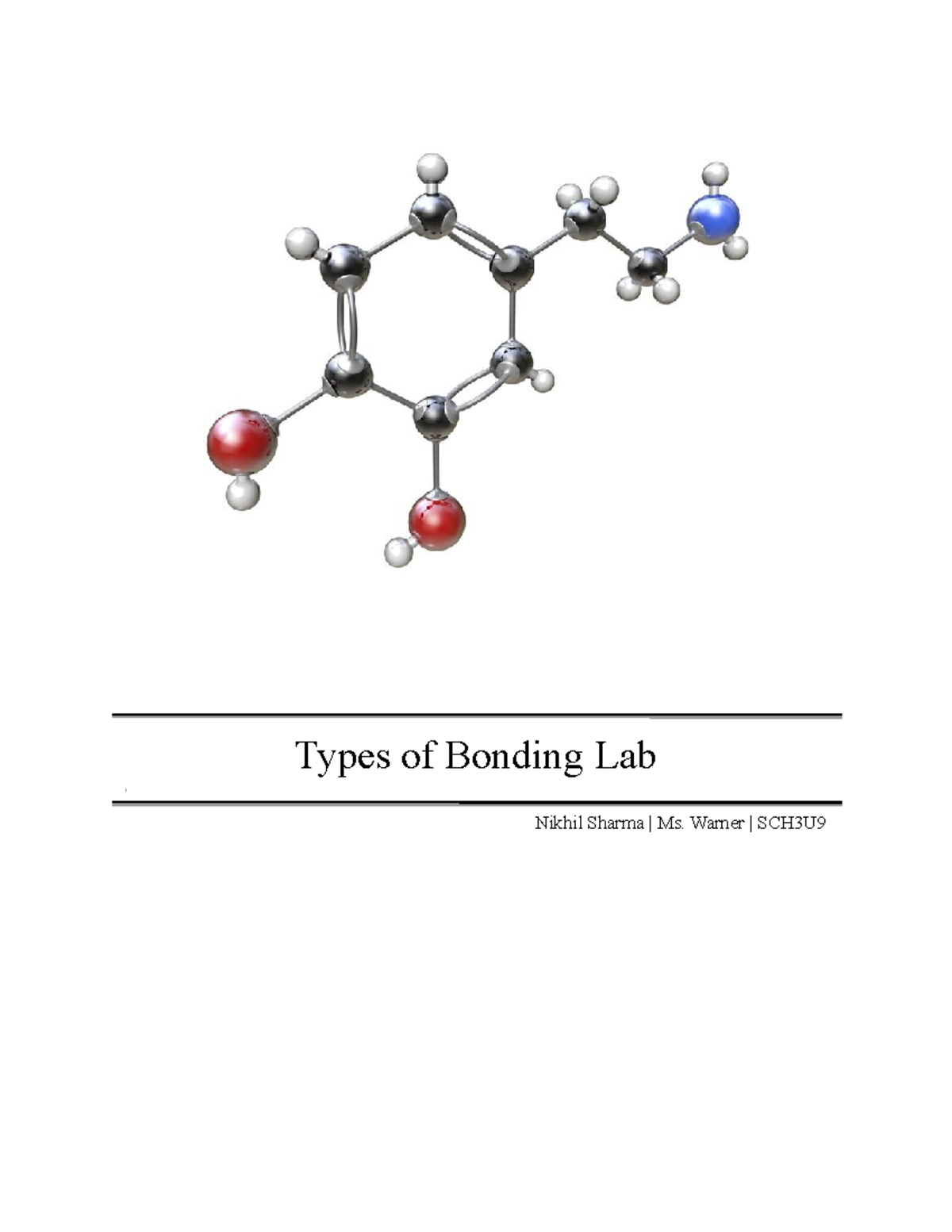 Chemical Bonding Lab Types of Bonding Lab Nikhil Sharma Ms