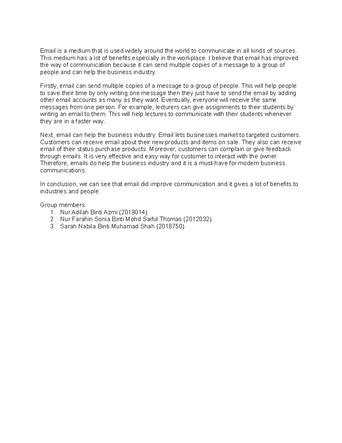 Has email improved communication - Email is a medium that is used ...
