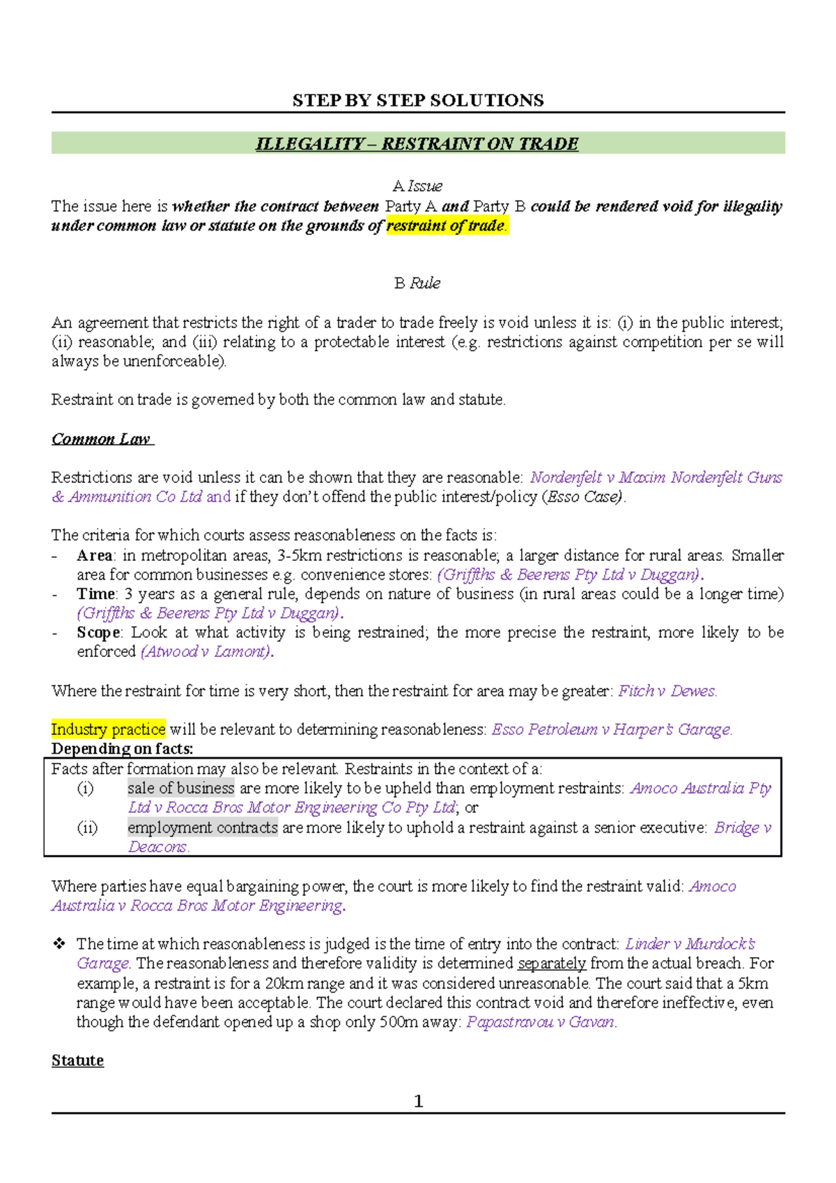 Skeleton Responses STEP STEP RESTRAINT ON issue here is whether the