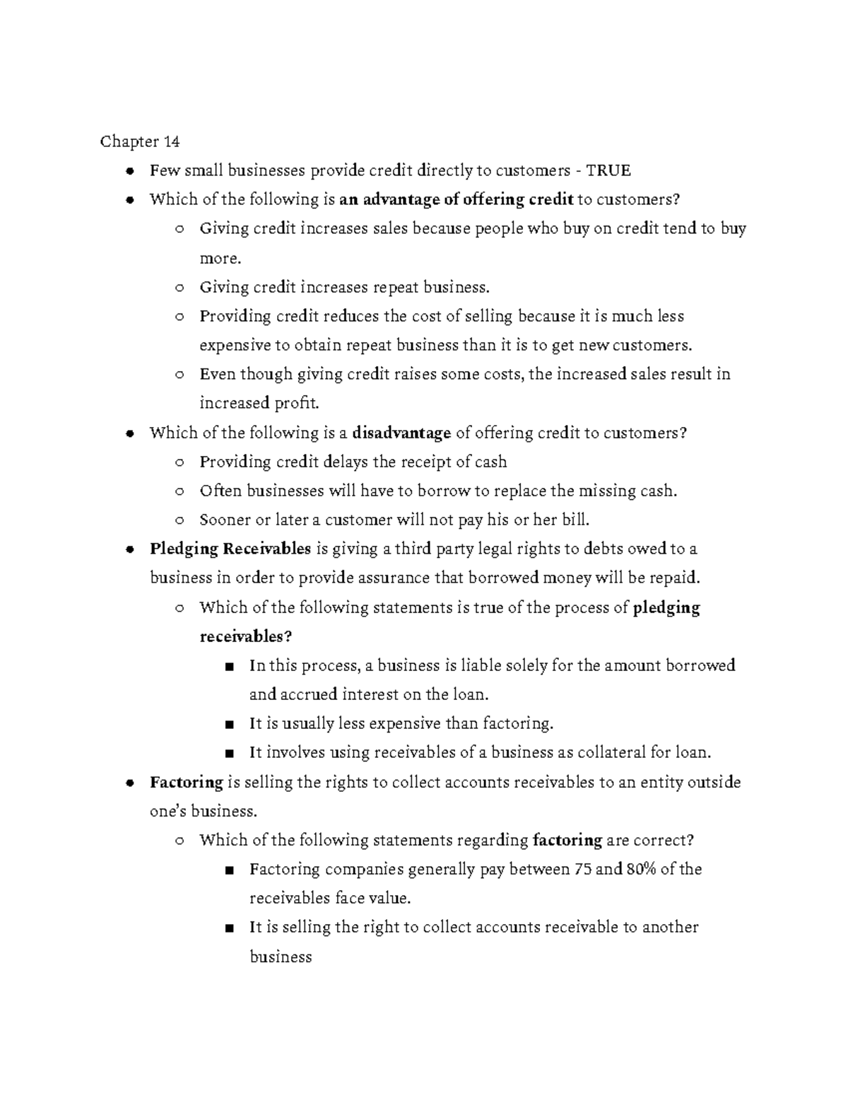 Chapter 14 SM Business Management Chapter 14 Few small businesses