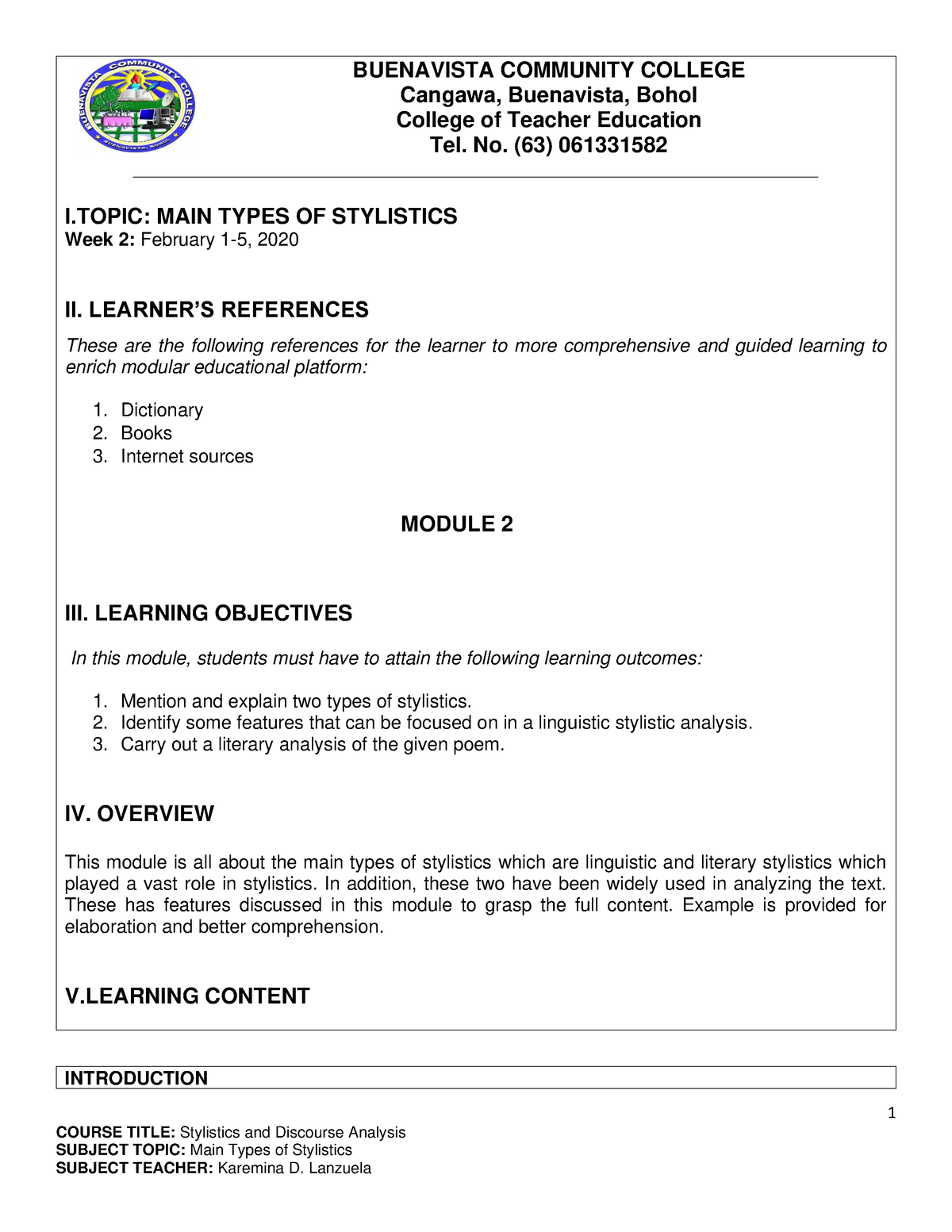 preliminary-module-2-of-stylistics-and-discourse-analysis-1-course