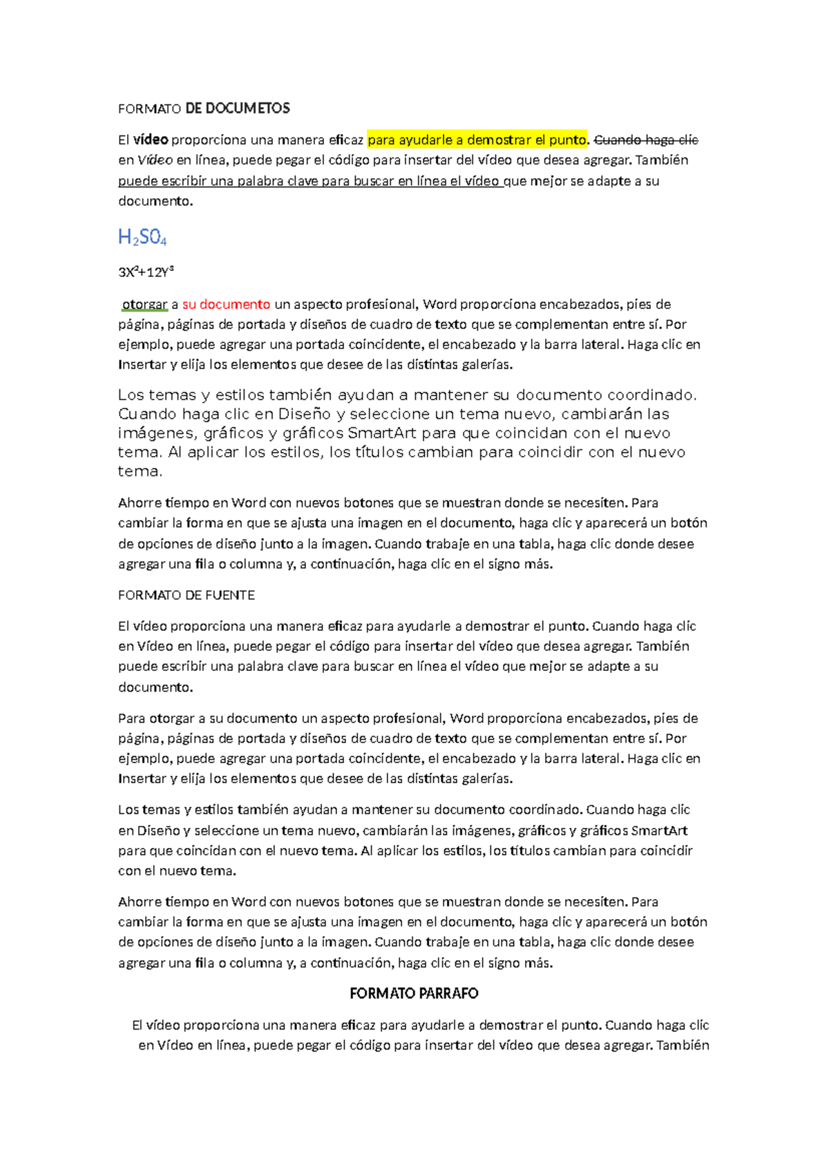 Formato DE Documetos - Resumen Informatica - FORMATO DE DOCUMETOS El ...