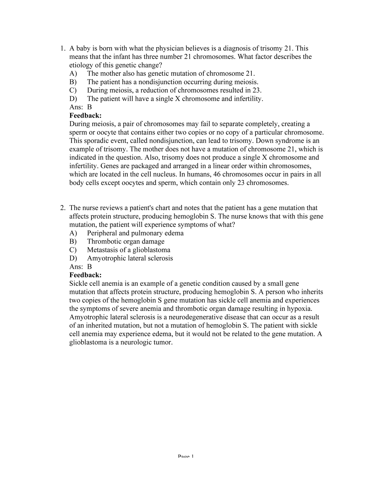 Ch 8 Overview of Genetics and Genomics in Nursing - A baby is born with ...