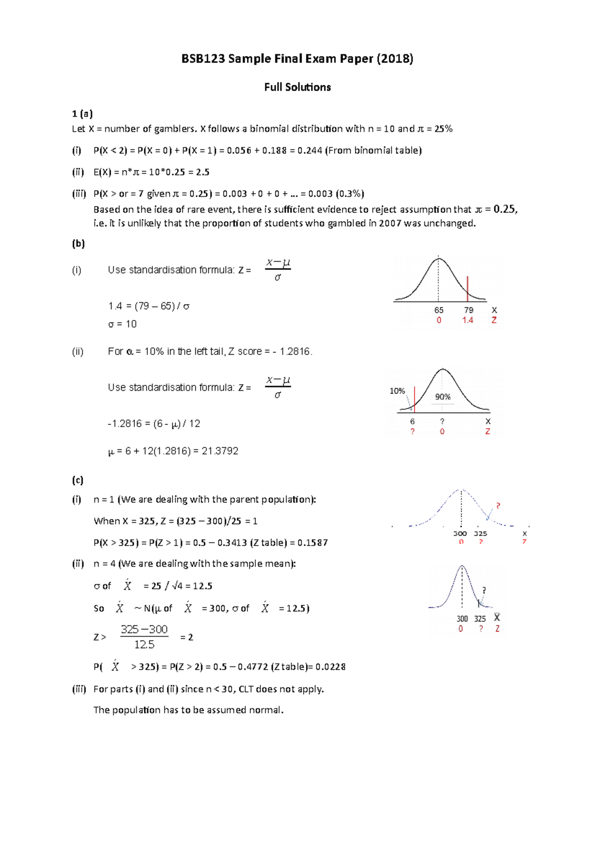 BSB123 Practise Exam Solutions - BSB123 Sample Final Exam Paper (2018 ...