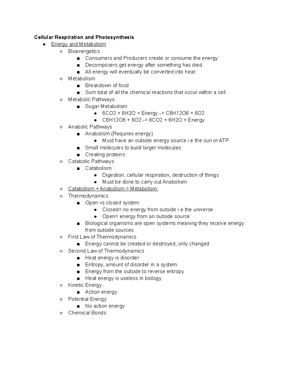 Bio Notes 9 7 - Cellular Respiration And Energy - Cellular Respiration ...