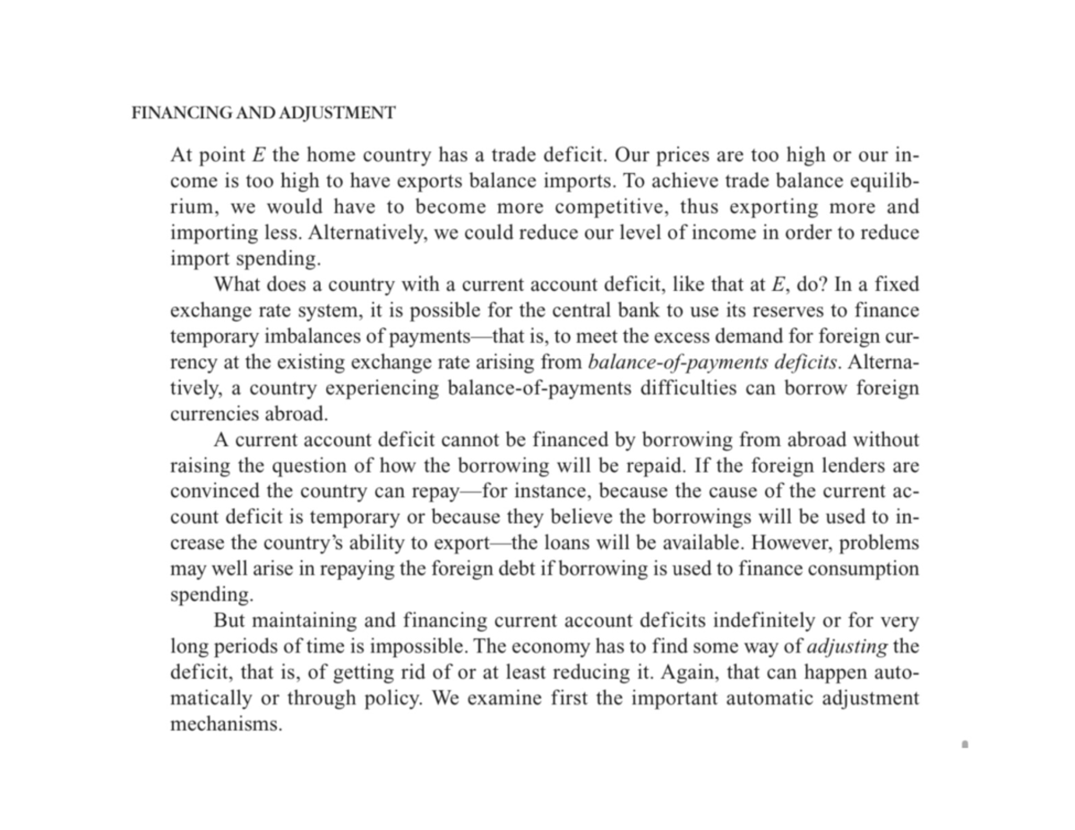 Financing and adjustment MACRO ECONOMICS Studocu