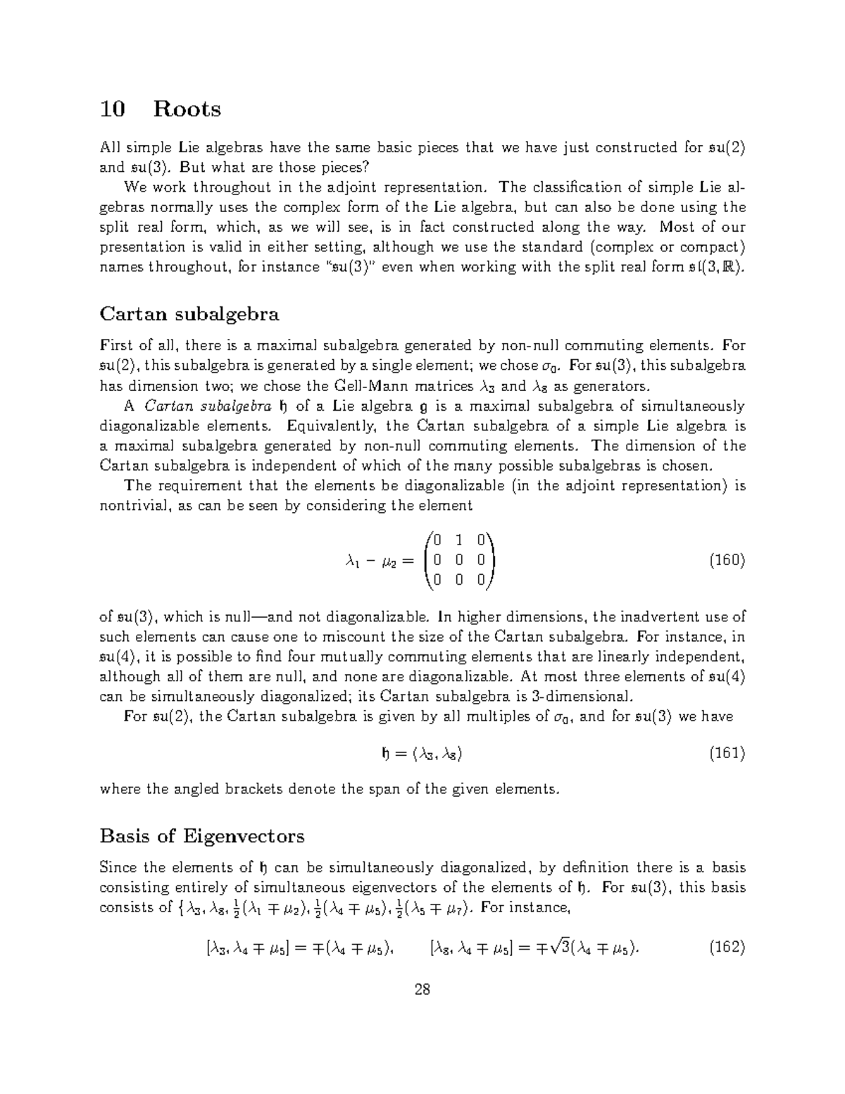 Notes 07 MTH 679 — Spring 2016 - 10 Roots All simple Lie algebras have ...