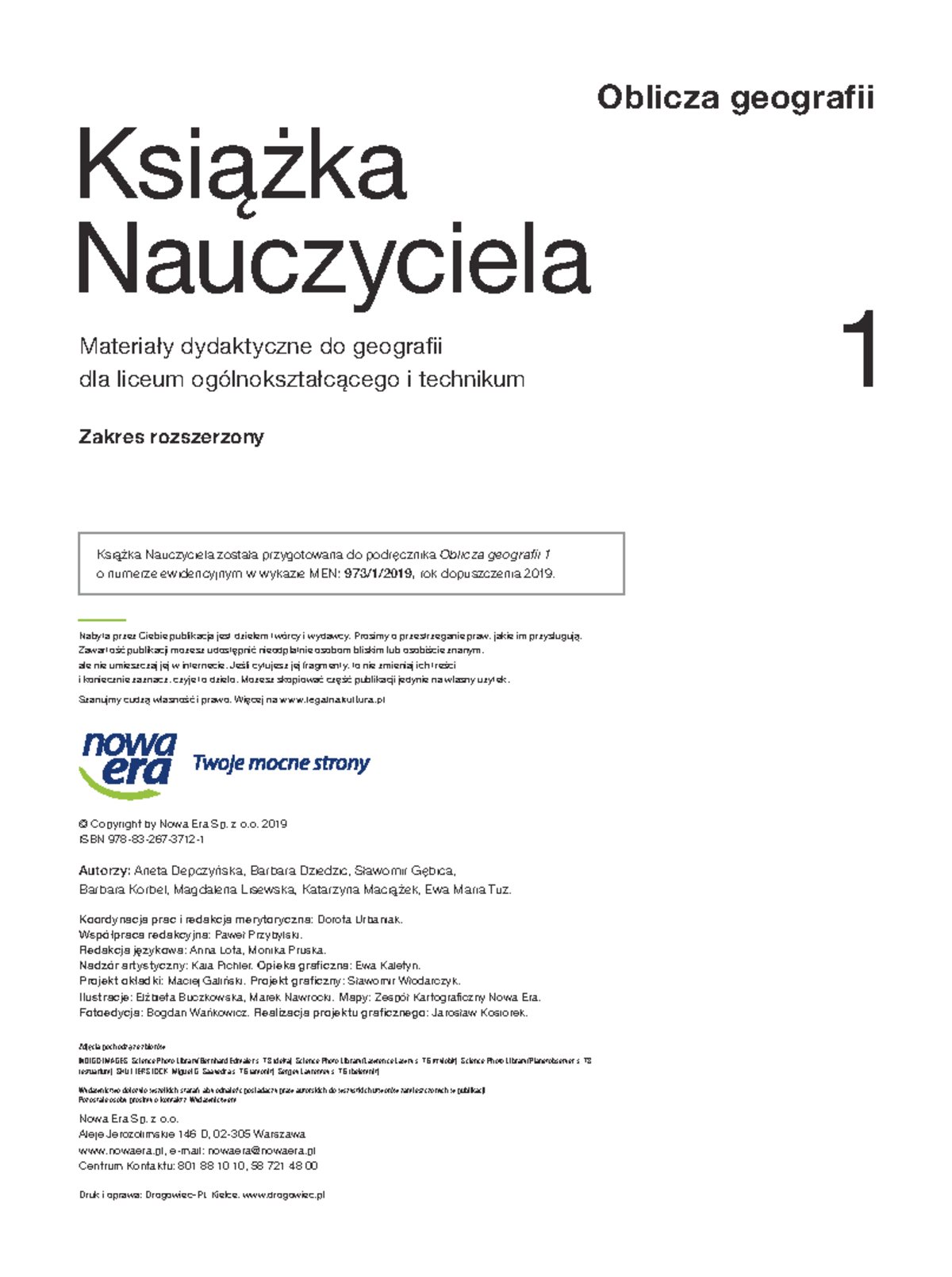Ksiazka Do Geografii Kl 7 Ksiazka nauczyciela oblicza geografii 1 zr - Książka Nauczyciela