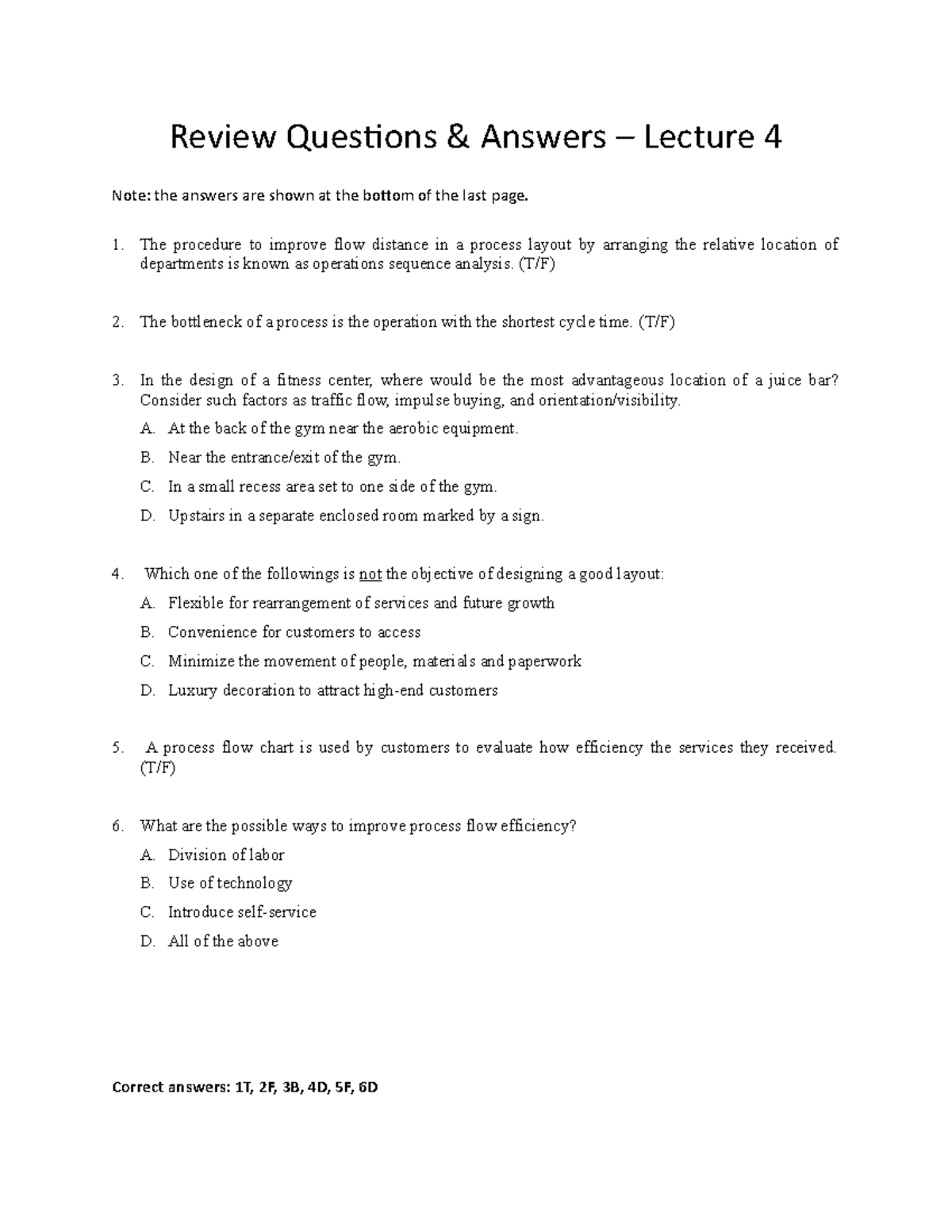 Review Questions Answers - Lecture 4 - Review Questions & Answers ...