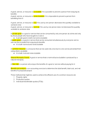 Principles Of Microeconomics Problem Set 14 Model Answers - FRAMINGHAM ...