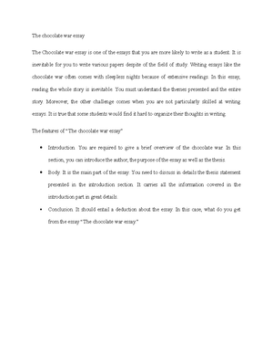 Реферат: The Chocolate War Essay Research Paper The Реферат: The Chocolate War Essay Research Paper The