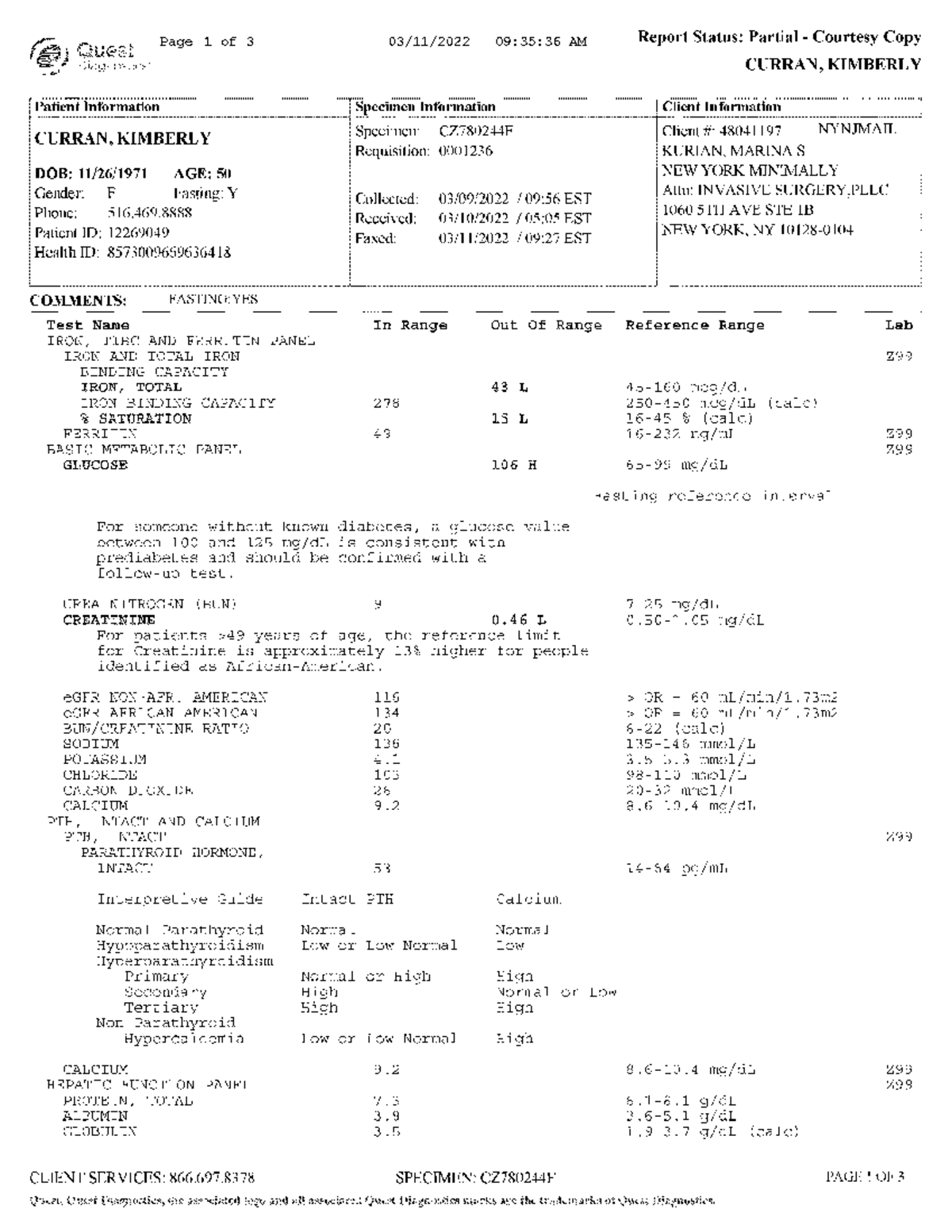 Curran LAB Result - documents - BIO 183 - Studocu