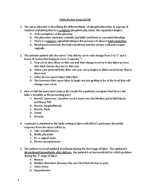 Exam 2 questions - NOTES - Questions Which assessment finding indicates ...