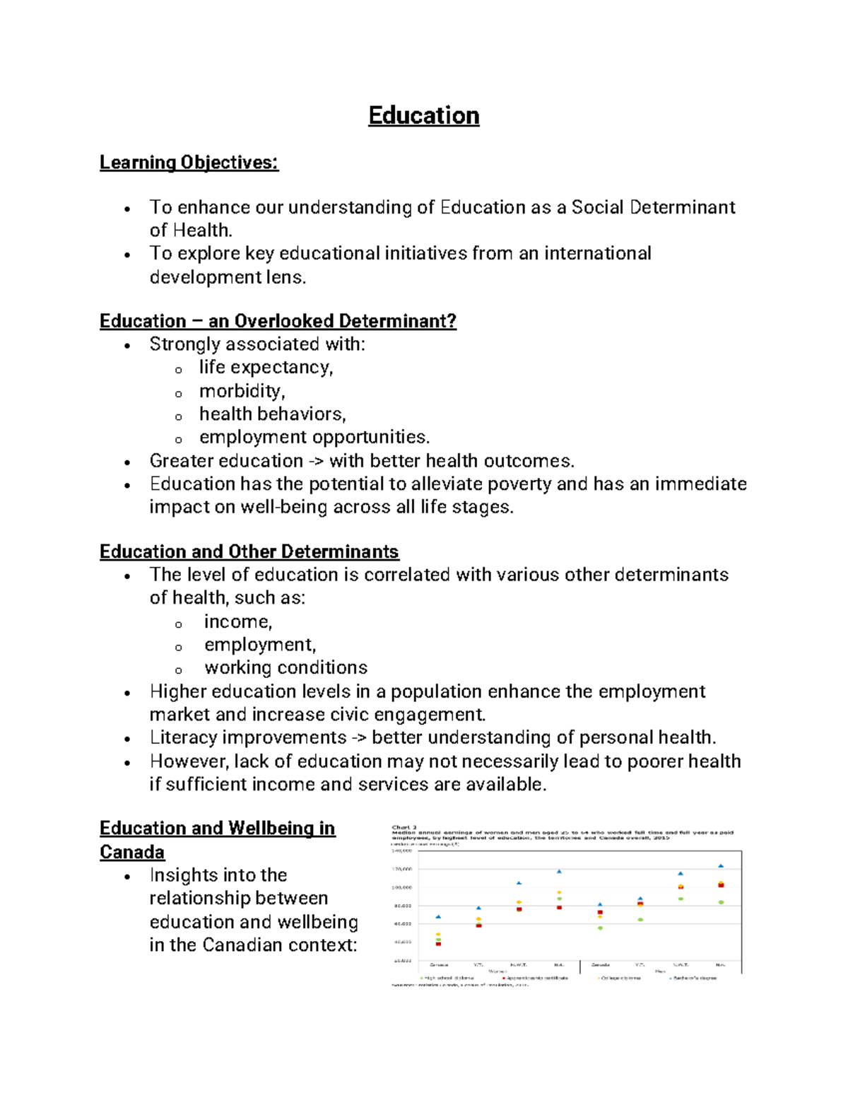 Education - Lecture notes - Education Learning Objectives: • To enhance ...