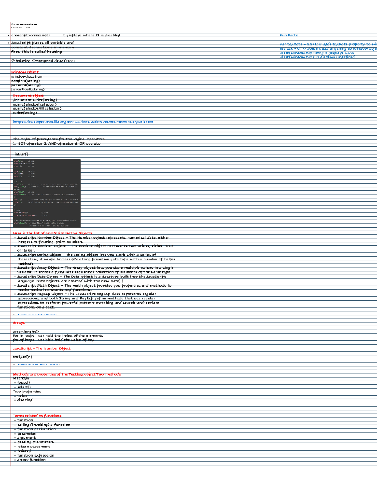 Js summary It displays where JS is disabled JavaScript places all