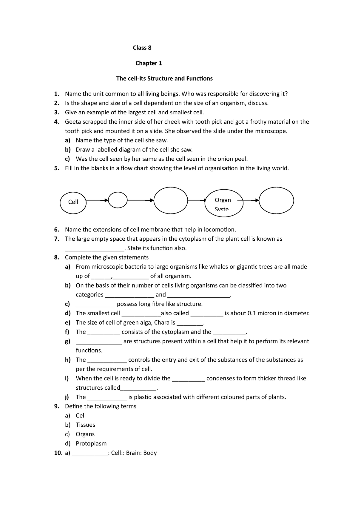 assignment class 8