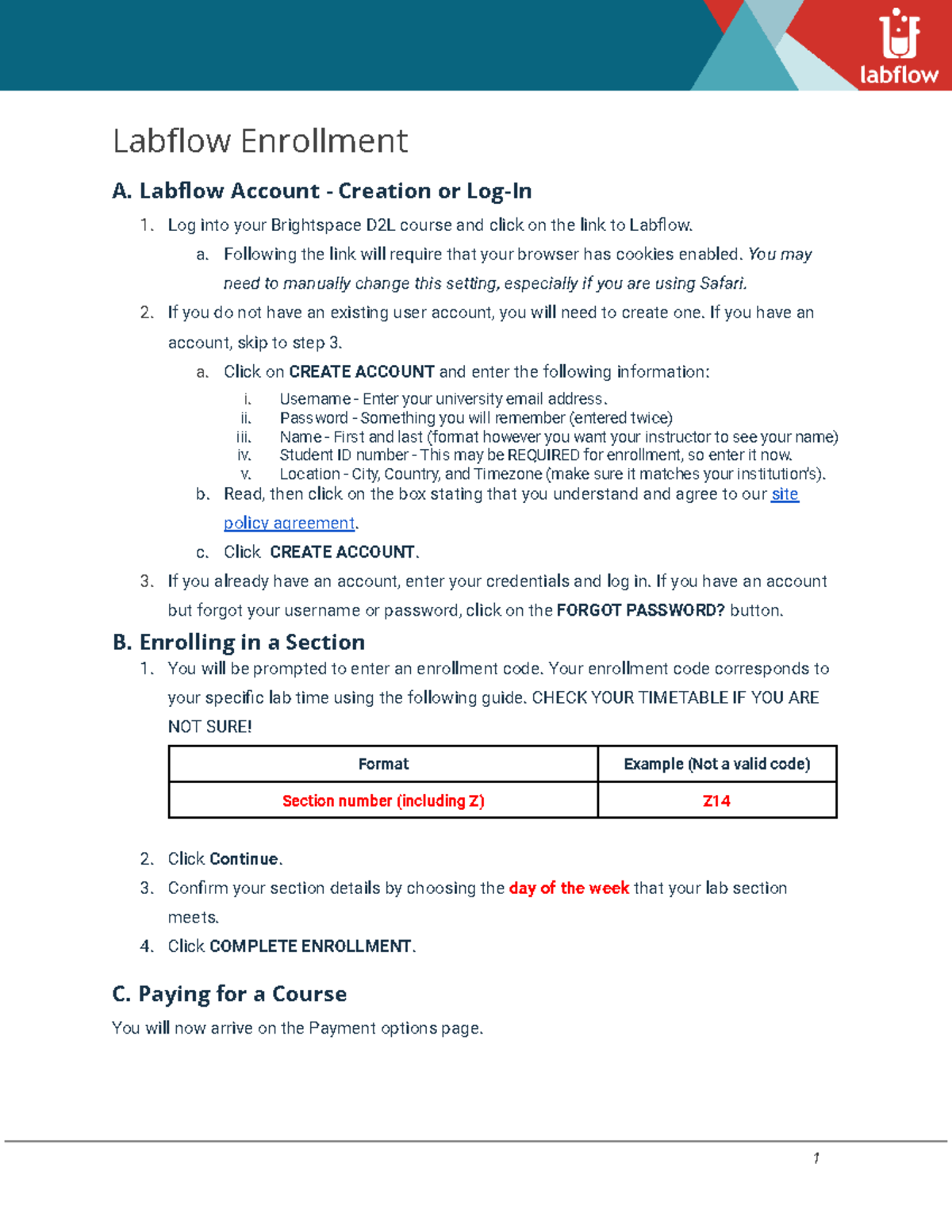 Fall 2022 - Ottawa - English Enrollment Instructions - Labflow ...