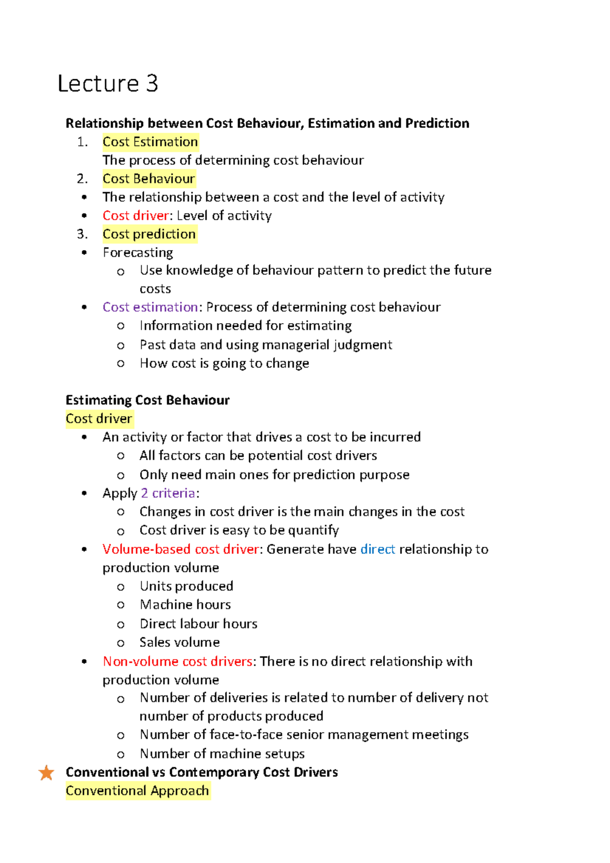 Lecture 3 - Relationship Between Cost Behaviour, Estimation And ...