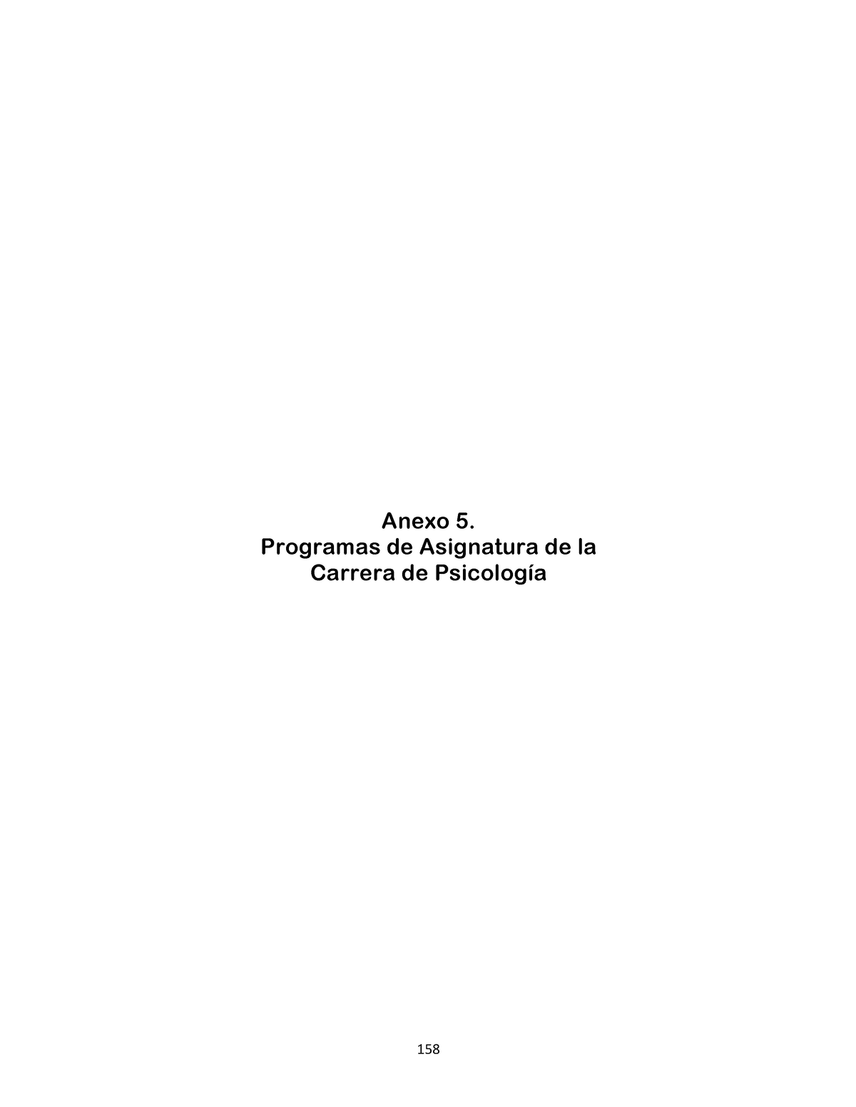 Anexo 5 Programa De Asignacion De La Carrera Psicologia Anexo 5 Programas De Asignatura De La 5569