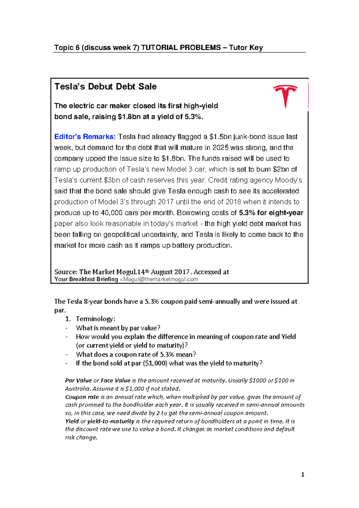 T6A - solution of tutorial assignment week6 - Topic 6 (discuss week 7 ...