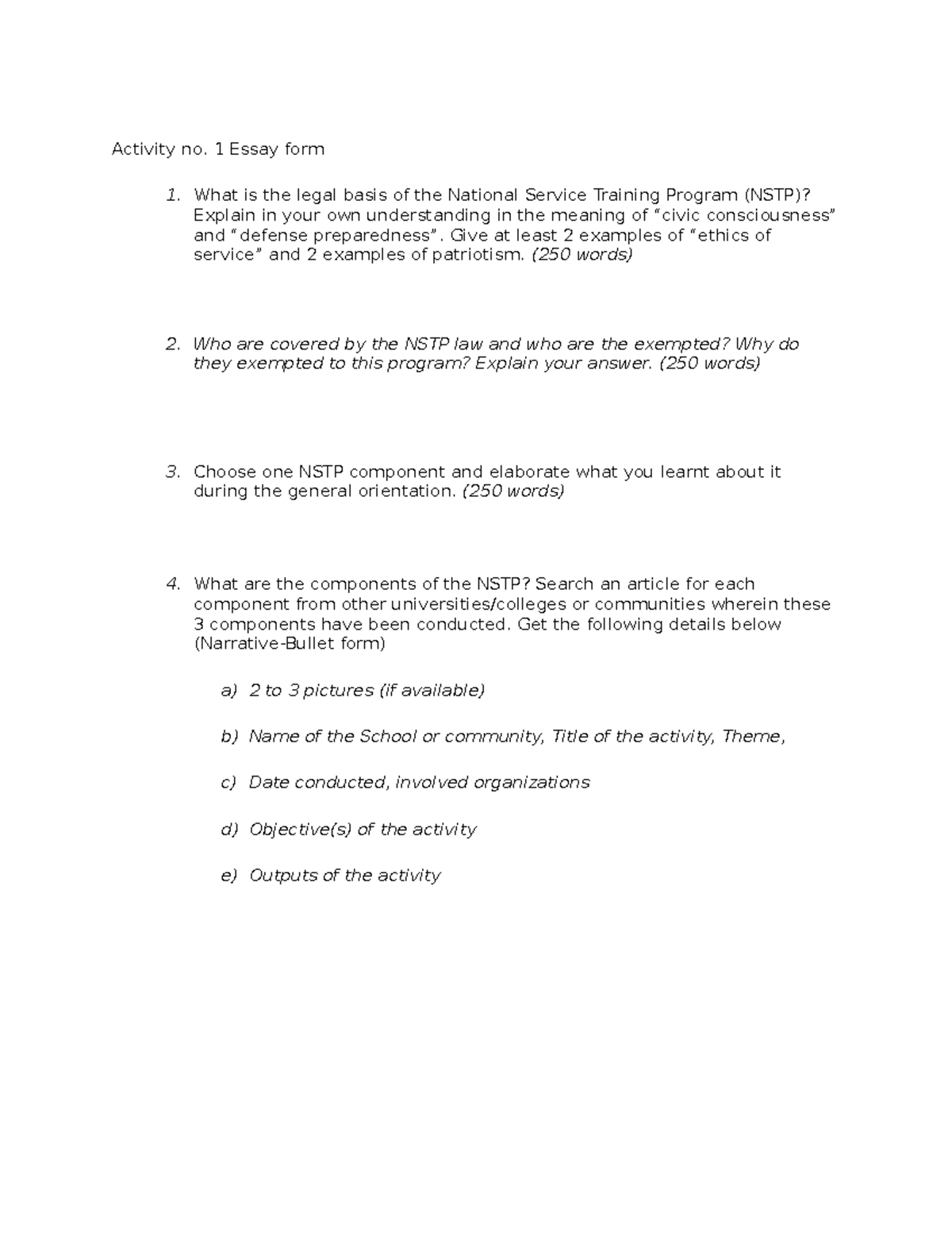 activity-no-1-nstp-kim-for-requirement-activity-no-1-essay-form-1