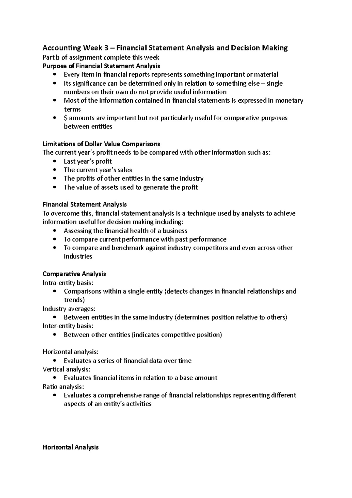 Lecture Notes Week 3 Accounting BSB110 - Accounting Week 3 – Financial ...