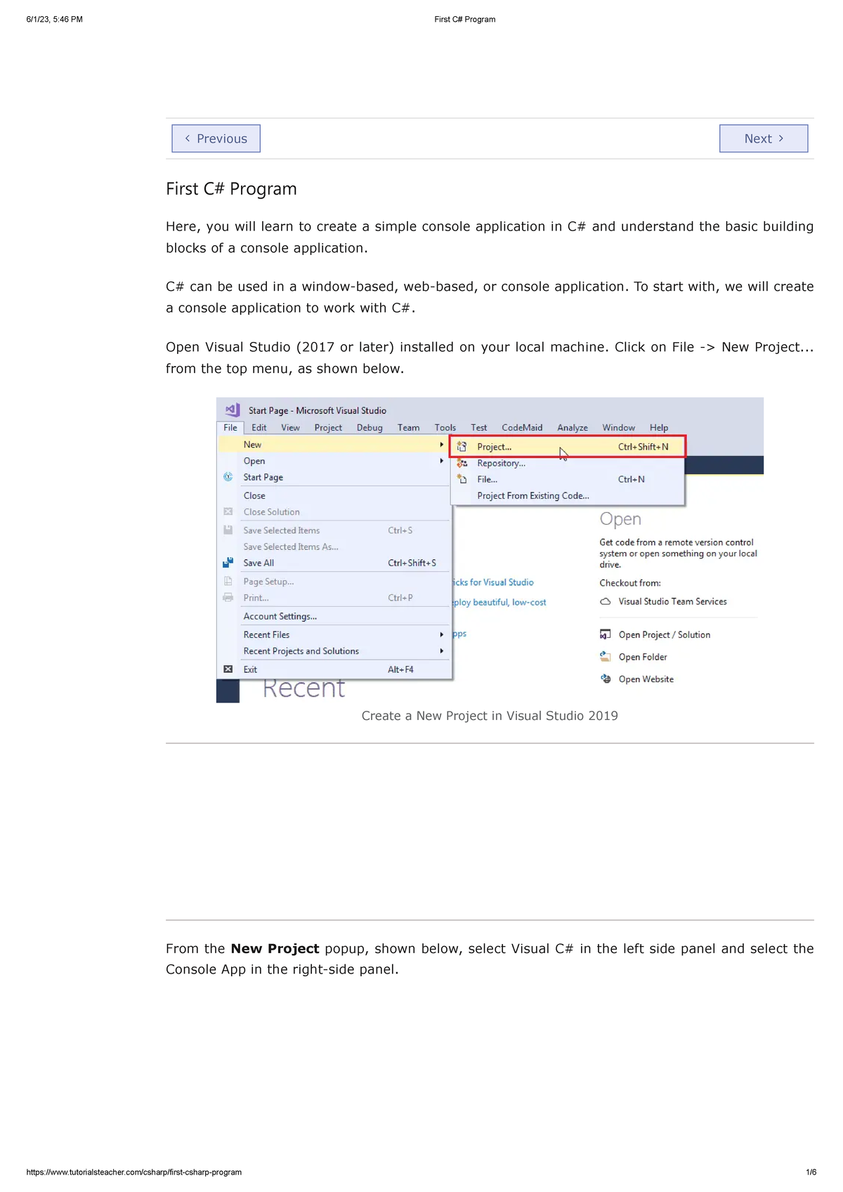 1.First C# Program - good - Information Technology and Management - Studocu