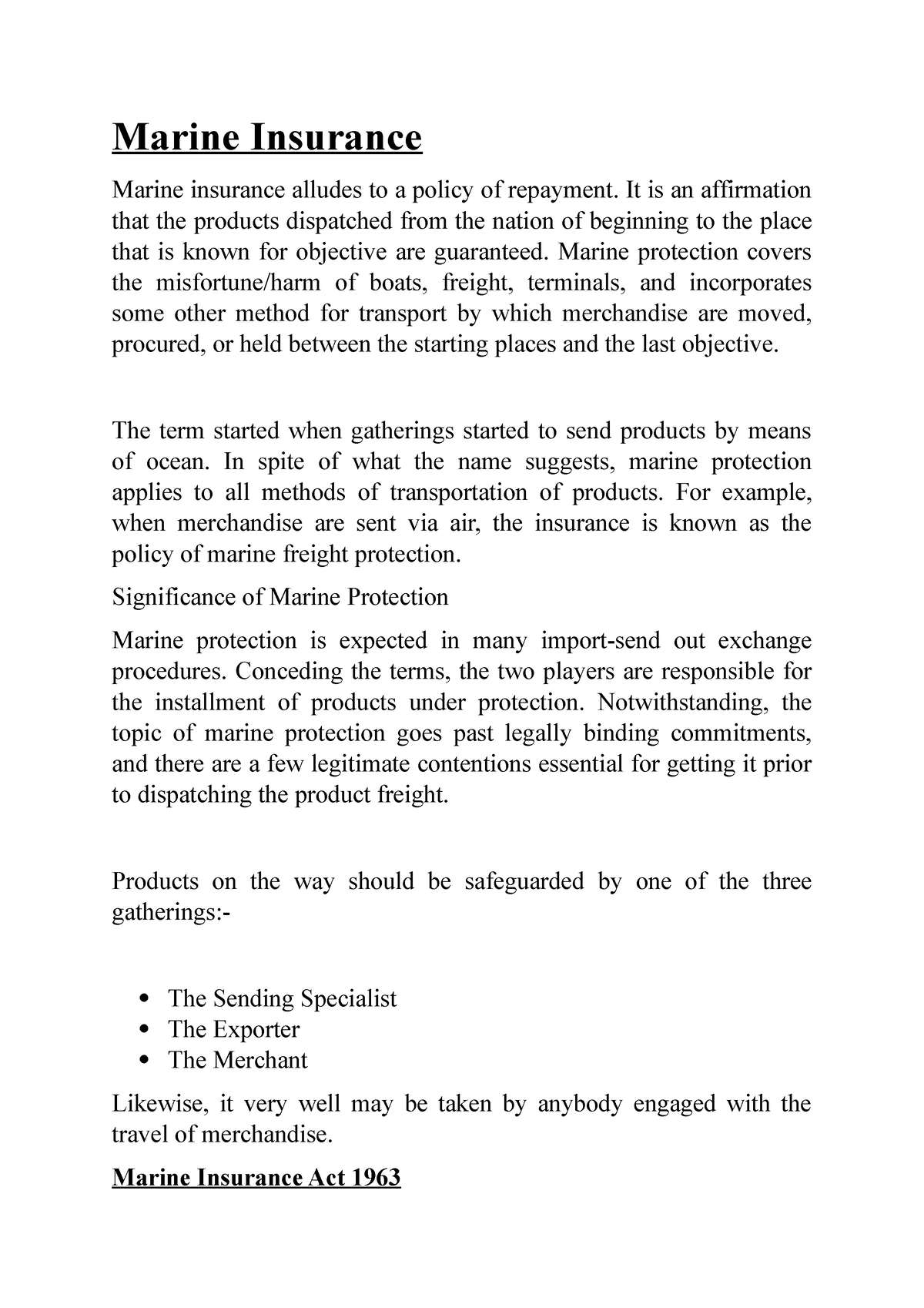 assignment of policy in marine insurance