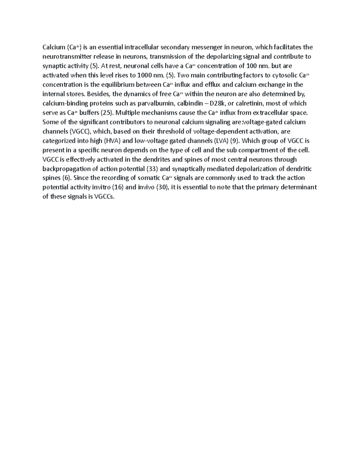 2 - nursing essay - Calcium (Ca2+) is an essential intracellular ...