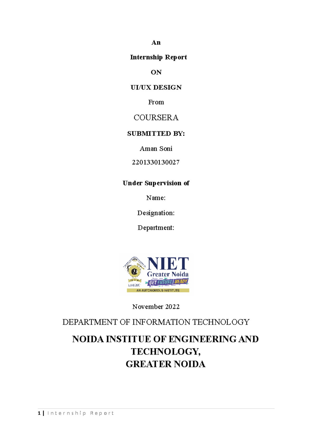 Aman Soni Report File - Truffle Development - Week 2 - An Internship 