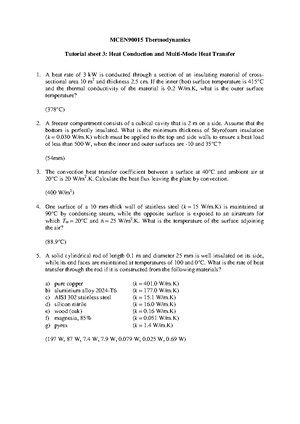 Lecture 25 - Example of External Convection - MCEN90015 - Studocu