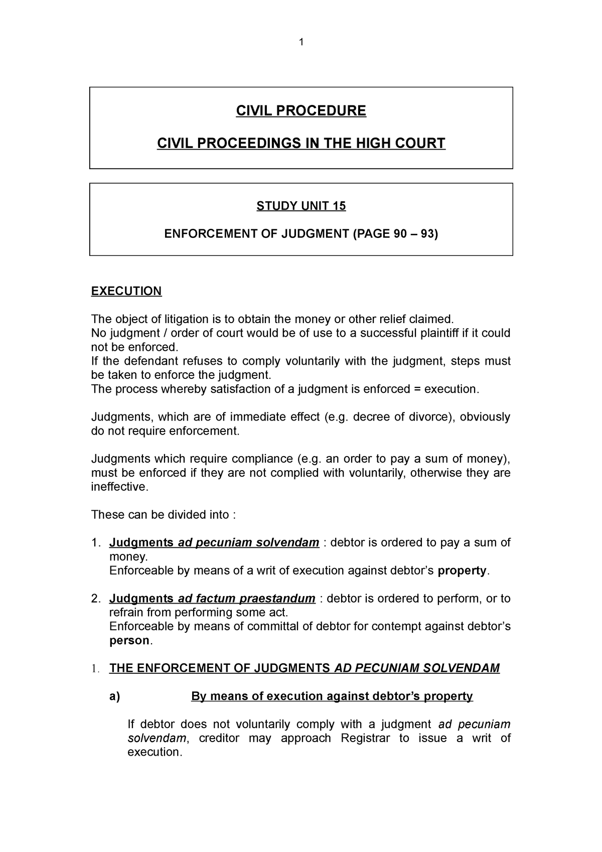 civil procedure practice essays